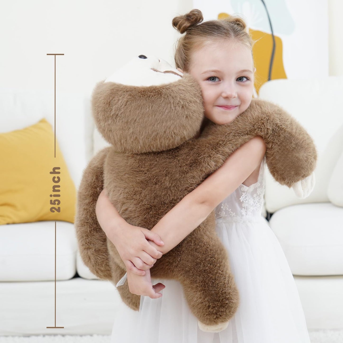 Weighted Sloth Stuffed Animal – 25 Inch, 4 lbs Plush Lying Toy for Kids and Adults – Soft and Cozy Weighted Companion for Bedtime, Gifting, and Everyday Comfort