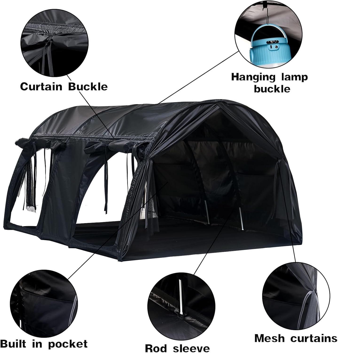 Sensory Bed Tent for Kids, Lucky Castle Black-Out Bed Tent for Children with Autism, ADHD, SPD- Calm Down Corner Helps Kids Relax, Reduce Anxiety & Improve Focus- PlayTent with Door & Window
