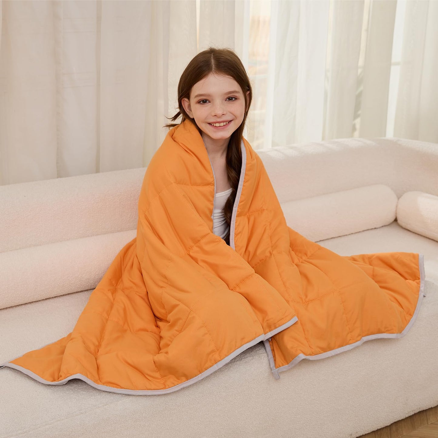 Weighted Blanket 7lbs Twin Size Dark Grey 41"x60" Weighted Blankets Heavy Blanket are Comfortable and Cozy