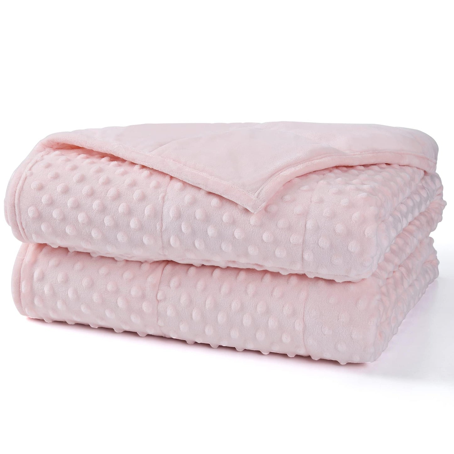 Alomidds Weighted Blanket, Luxury Velvet Weighted Blankets for Kids,Warm and Breathable Soft and Comfort Minky, Cute Heavy Blanket with Premium Glass Beads (41"x60" 7LBS, Purple)