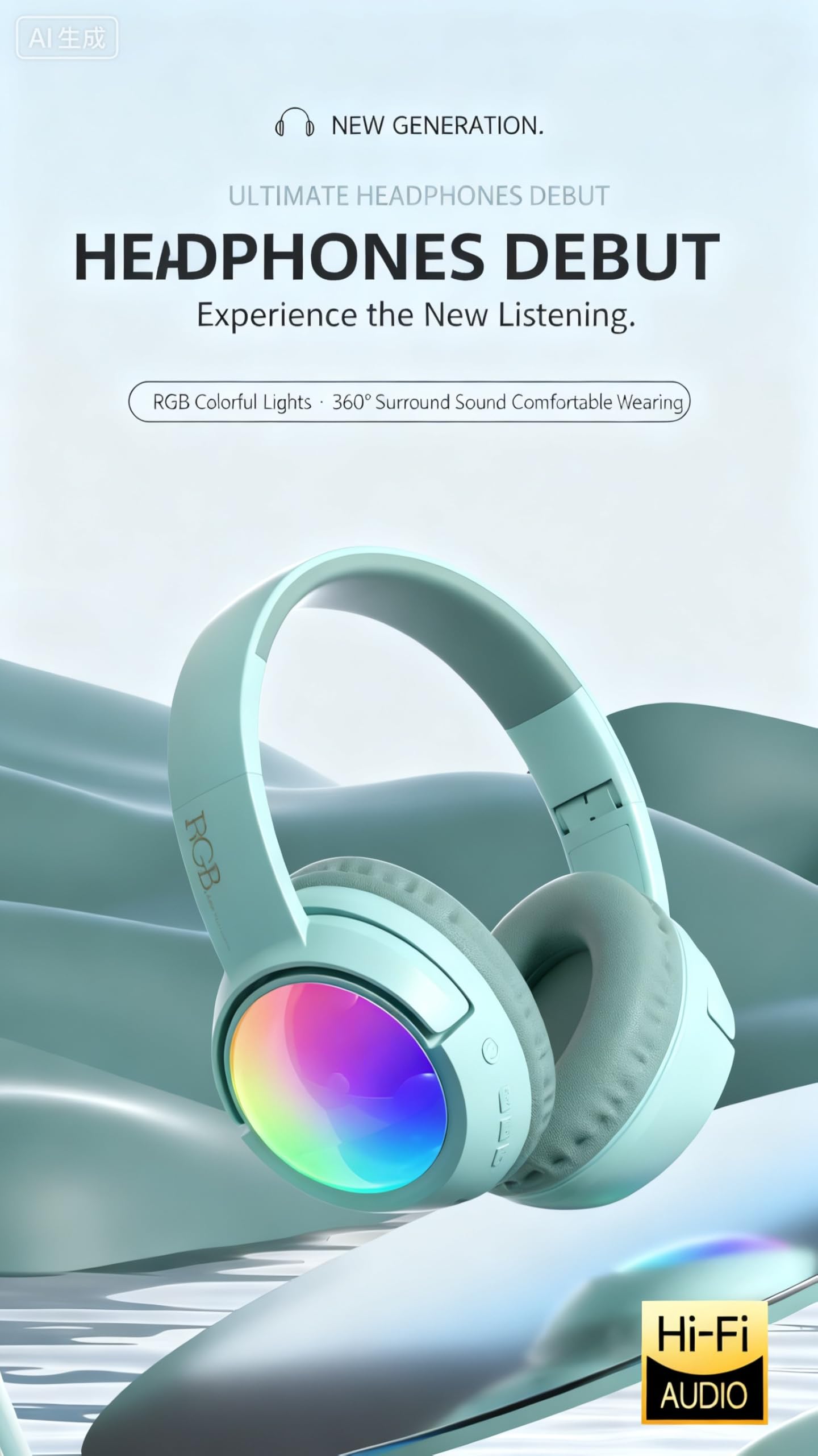 Maine New Model Over-Ear Noise-Cancelling Bluetooth Headphones