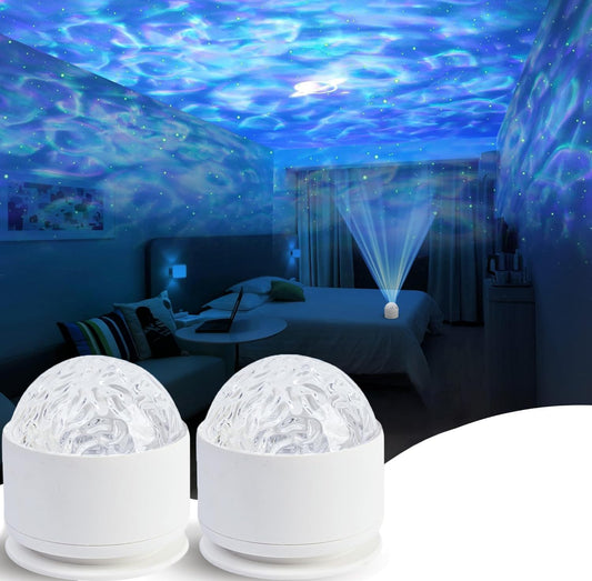 Calming Sensory Lights, Sensory Toys for Kids with Autism, Ocean Light Projector with 15 Color Patterns, Light Projects Water Ripple Effects onto Walls and Ceilings, Autism Toy,for Children and Adults