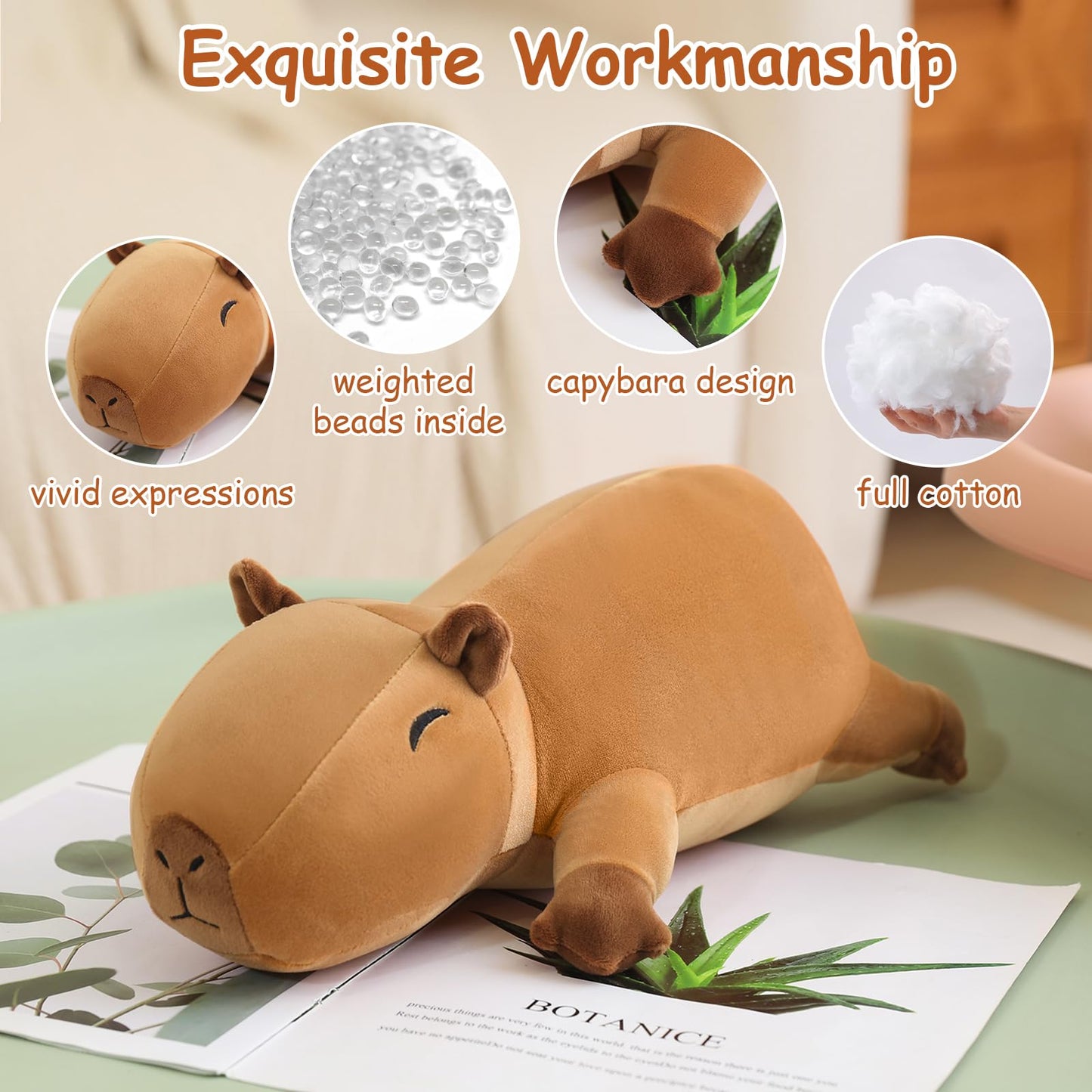 SQEQE Weighted Dinosaur Plush, Weighted Dinosaur Stuffed Animal, Dino Plushies Dino Pillow Toy Gift for Kids Adults 9.8 Inch, 0.8 Lbs