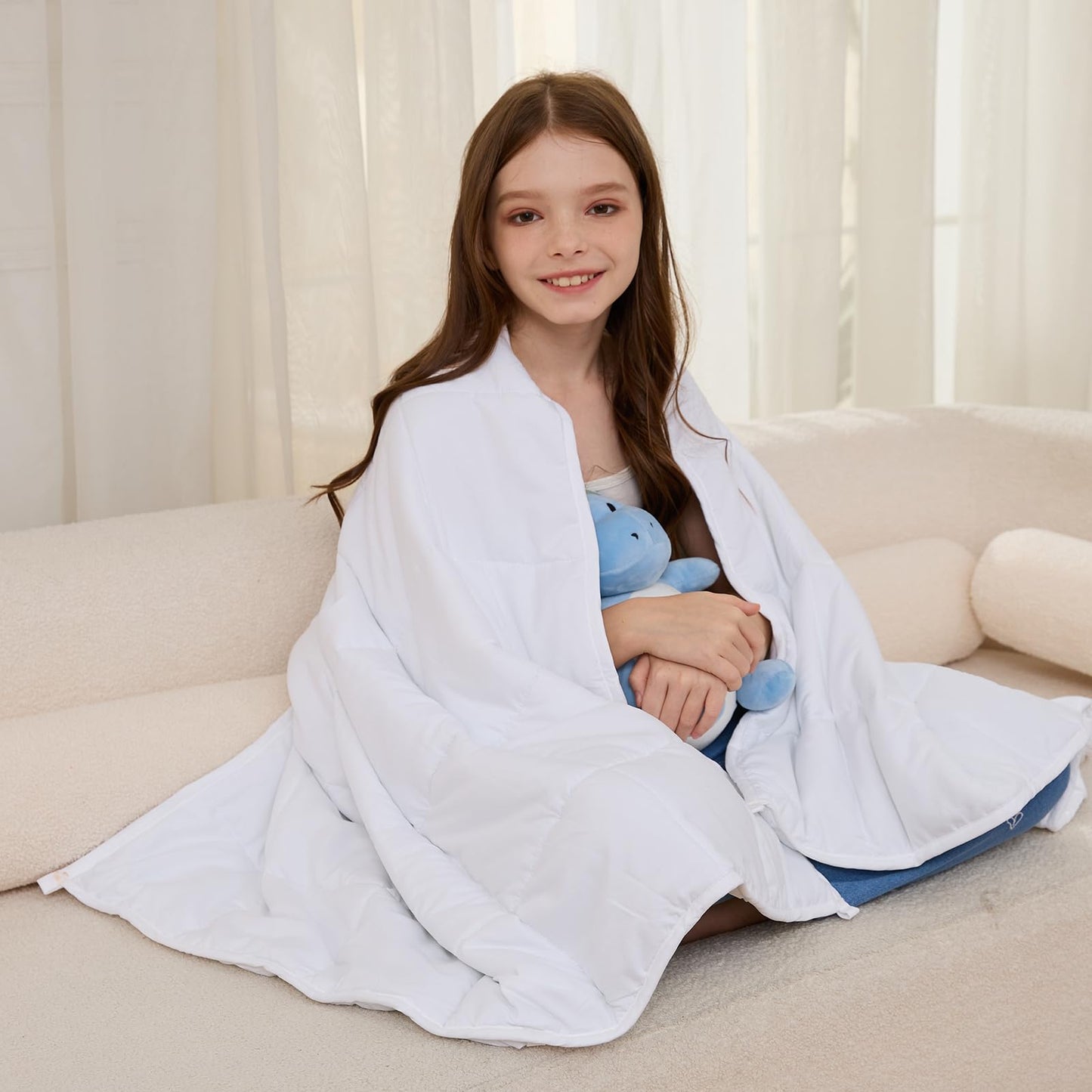 Weighted Blanket 7lbs Twin Size Dark Grey 41"x60" Weighted Blankets Heavy Blanket are Comfortable and Cozy