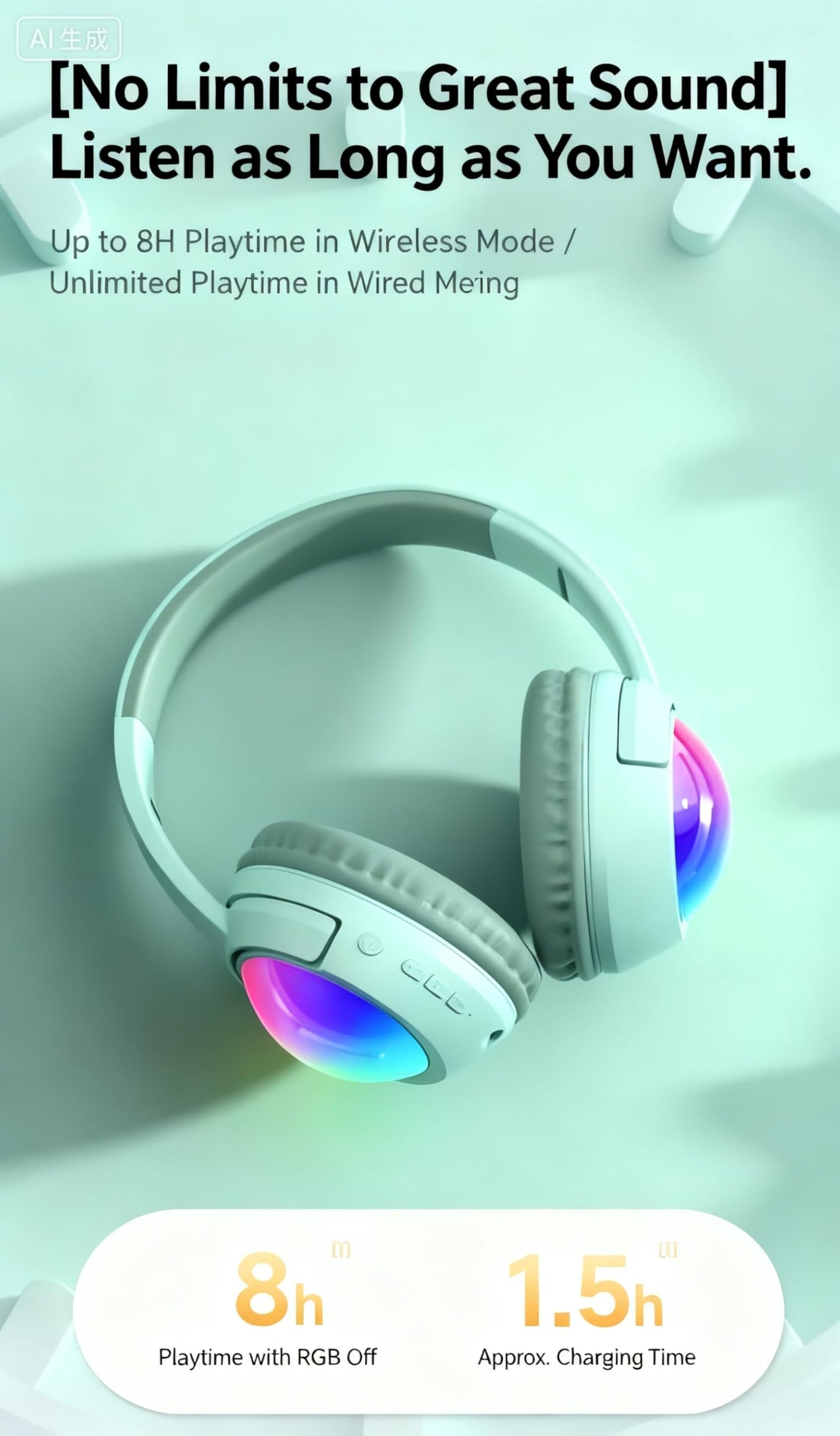 Maine New Model Over-Ear Noise-Cancelling Bluetooth Headphones