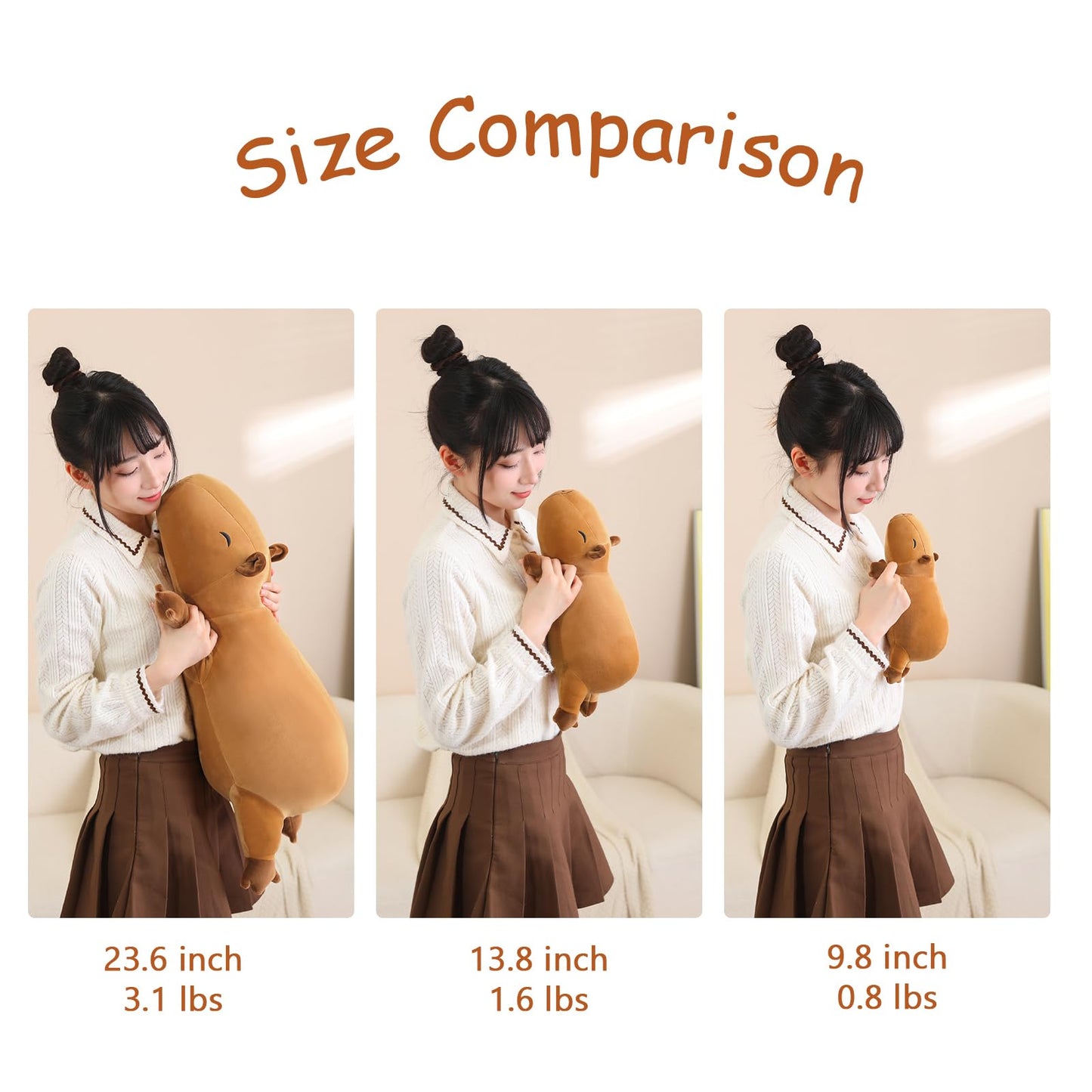 SQEQE Weighted Dinosaur Plush, Weighted Dinosaur Stuffed Animal, Dino Plushies Dino Pillow Toy Gift for Kids Adults 9.8 Inch, 0.8 Lbs