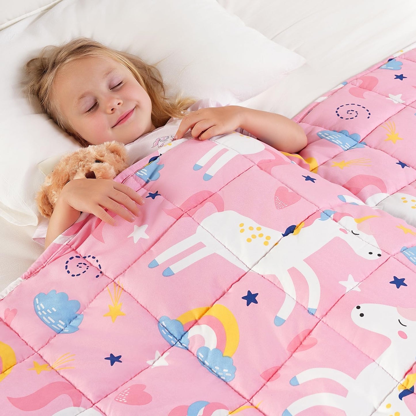 Kivik Weighted Blanket 3lbs, Blue Dinosaur Weighted Blankets, Cute Small Weighted Blankets 3 Pounds, Washable Soft Heavy Blanket Throw for All-Season, 36x48 Inches Blue