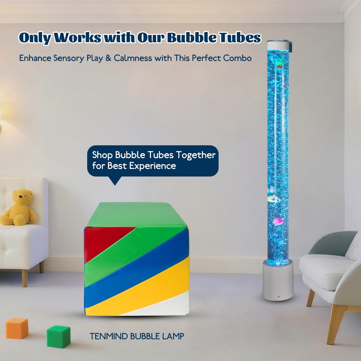 Sensory Bubble Tube Lamp for Autism & Calming Focus