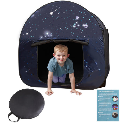 Sensory Tent | Calm Corner for Children to Play and Relax | Sensory Corner | Helps with Autism, SPD, Anxiety & Improve Focus | Black Out Sensory Tents for Autistic Children | Small
