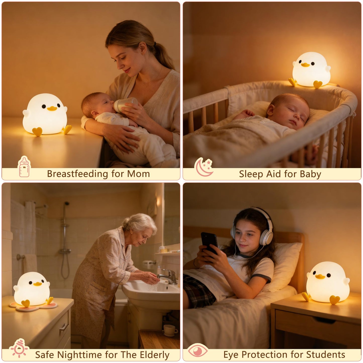 FAMIDUO Capybara Night Light for Kids,Safe Squishy Silicone Nursery Light with Timer,Dimmable & Rechargeable Touch Bedside Lamp, Cute Capybara Gifts for Boys Girls Toddlers, Baby & Kids Room Decor