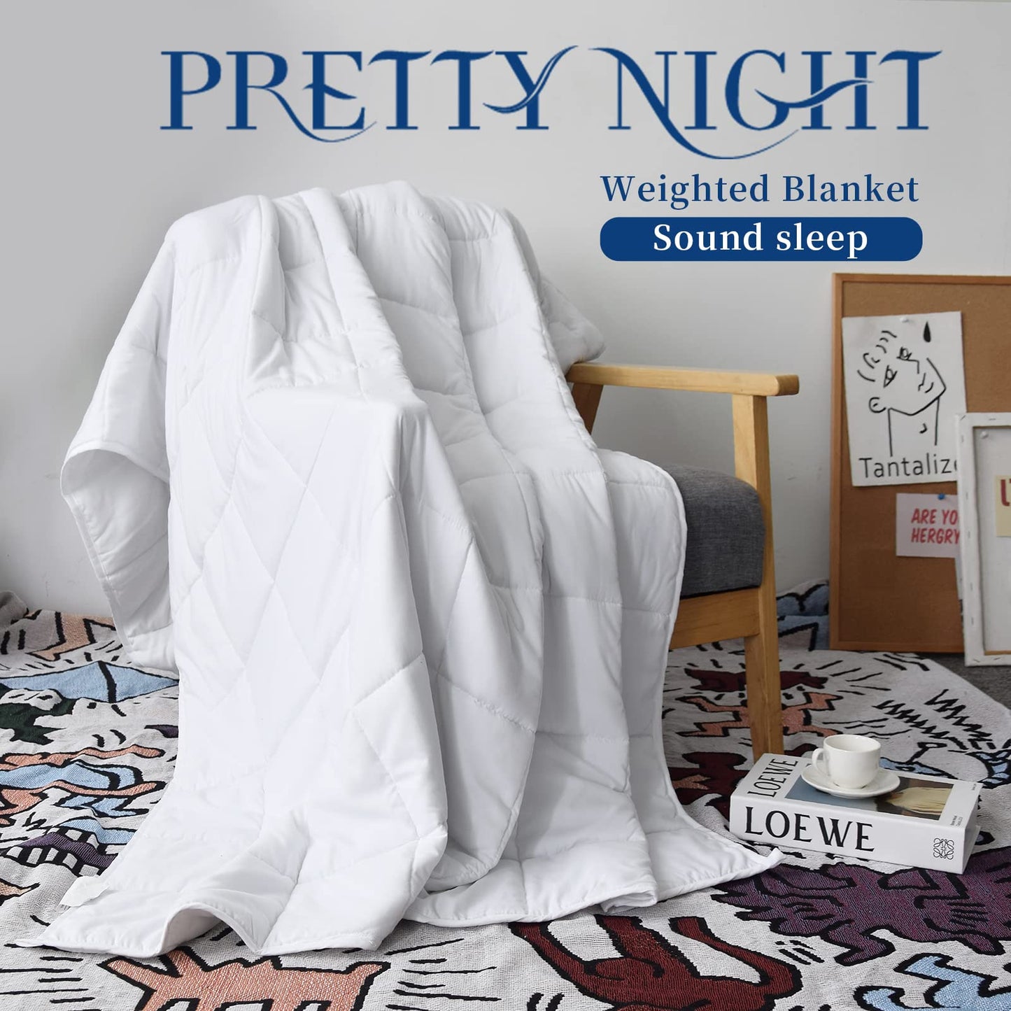 Weighted Blanket 7lbs Twin Size Dark Grey 41"x60" Weighted Blankets Heavy Blanket are Comfortable and Cozy