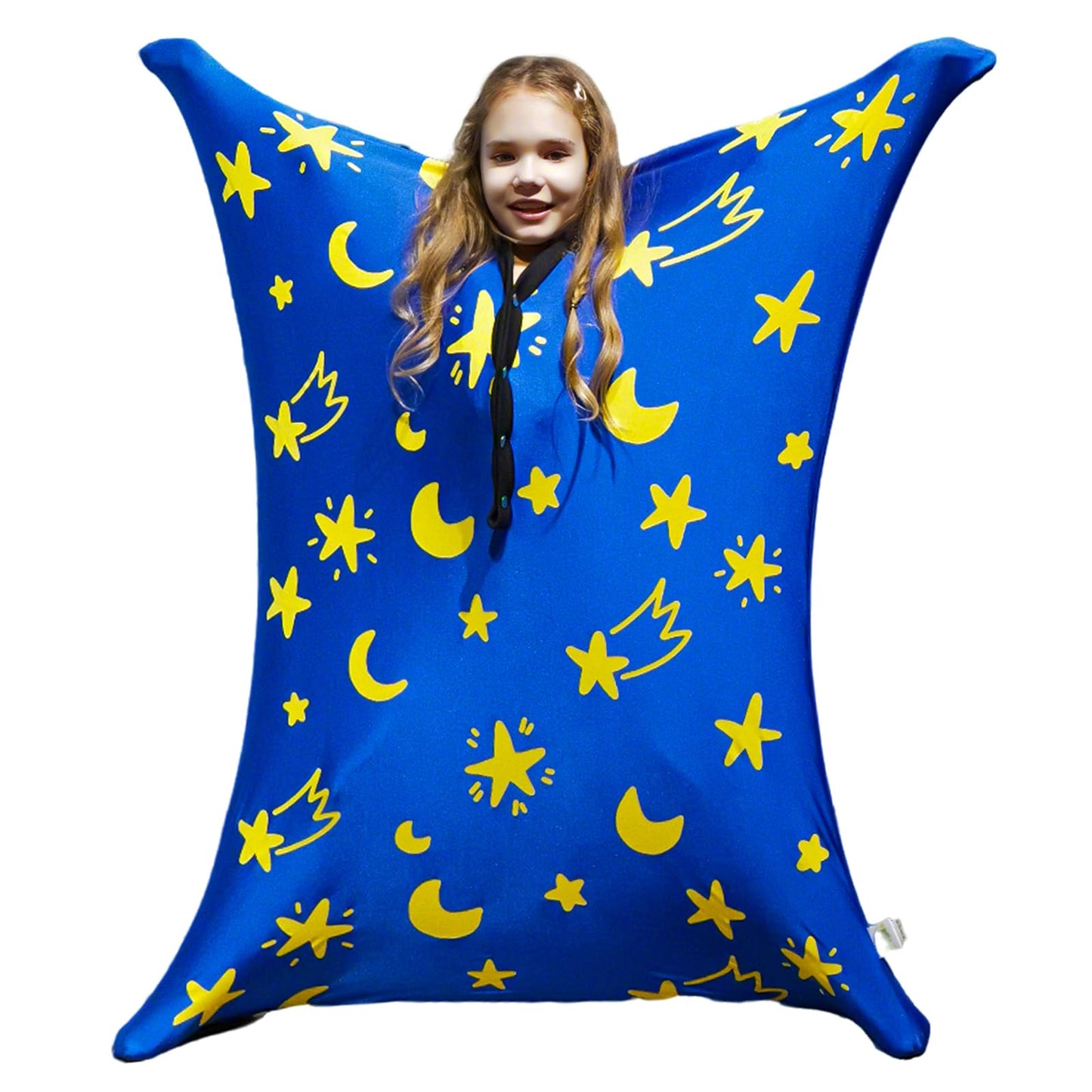 Sensory Body Sock, 47" x 27" Sensory Sack Premium Sensory Sock Glow in The Dark for 6-9 Autistic Children, Good for Height: 41"-51" Medium, Green