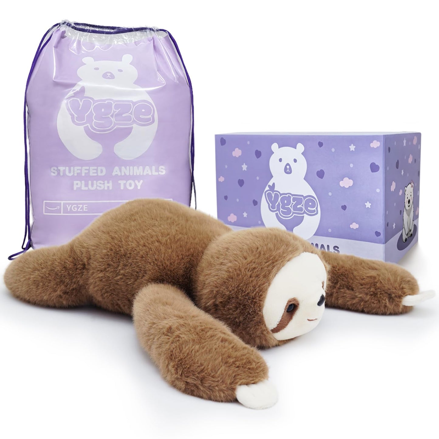 Weighted Sloth Stuffed Animal – 25 Inch, 4 lbs Plush Lying Toy for Kids and Adults – Soft and Cozy Weighted Companion for Bedtime, Gifting, and Everyday Comfort