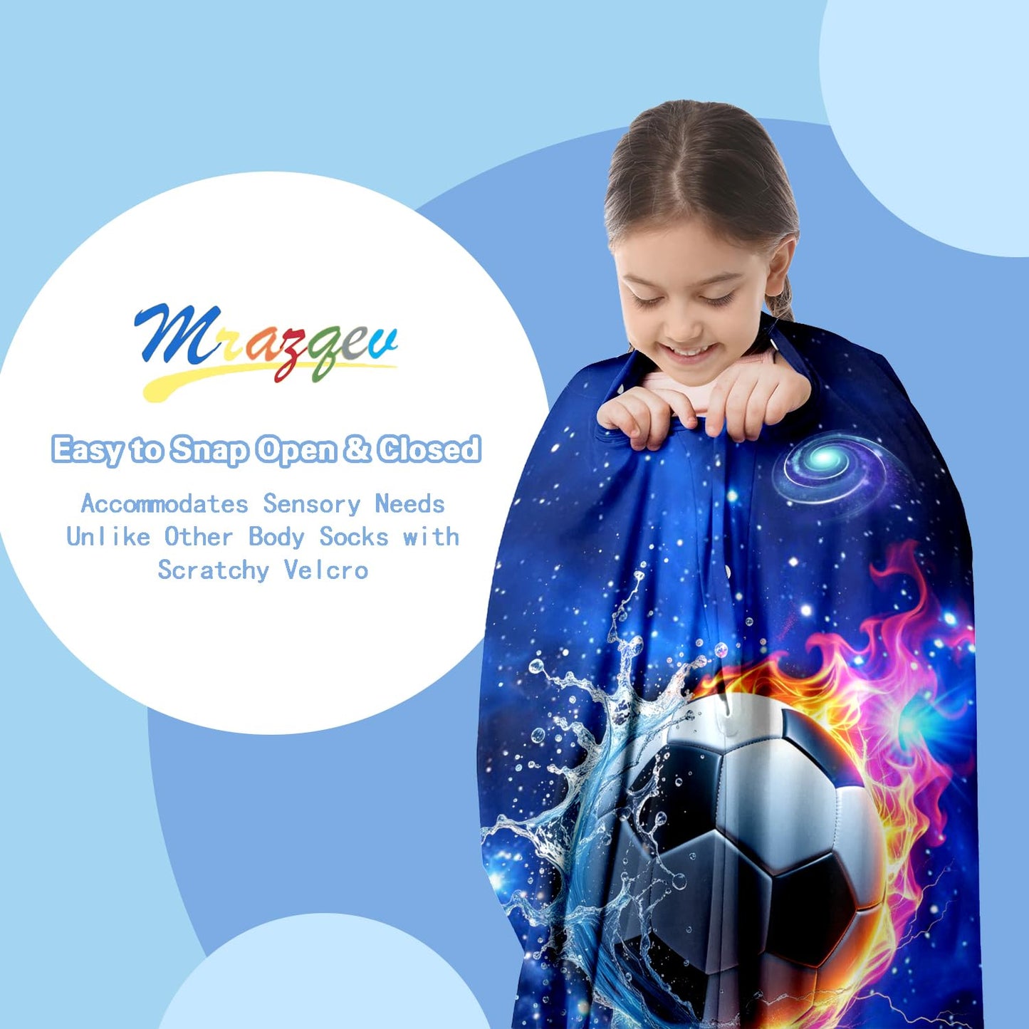 Cute Tiger Autism Movement Stretchy Sensory Body Socks - ADHD and Improve Sensory Processing Sox - Help Children with Autism (Medium)