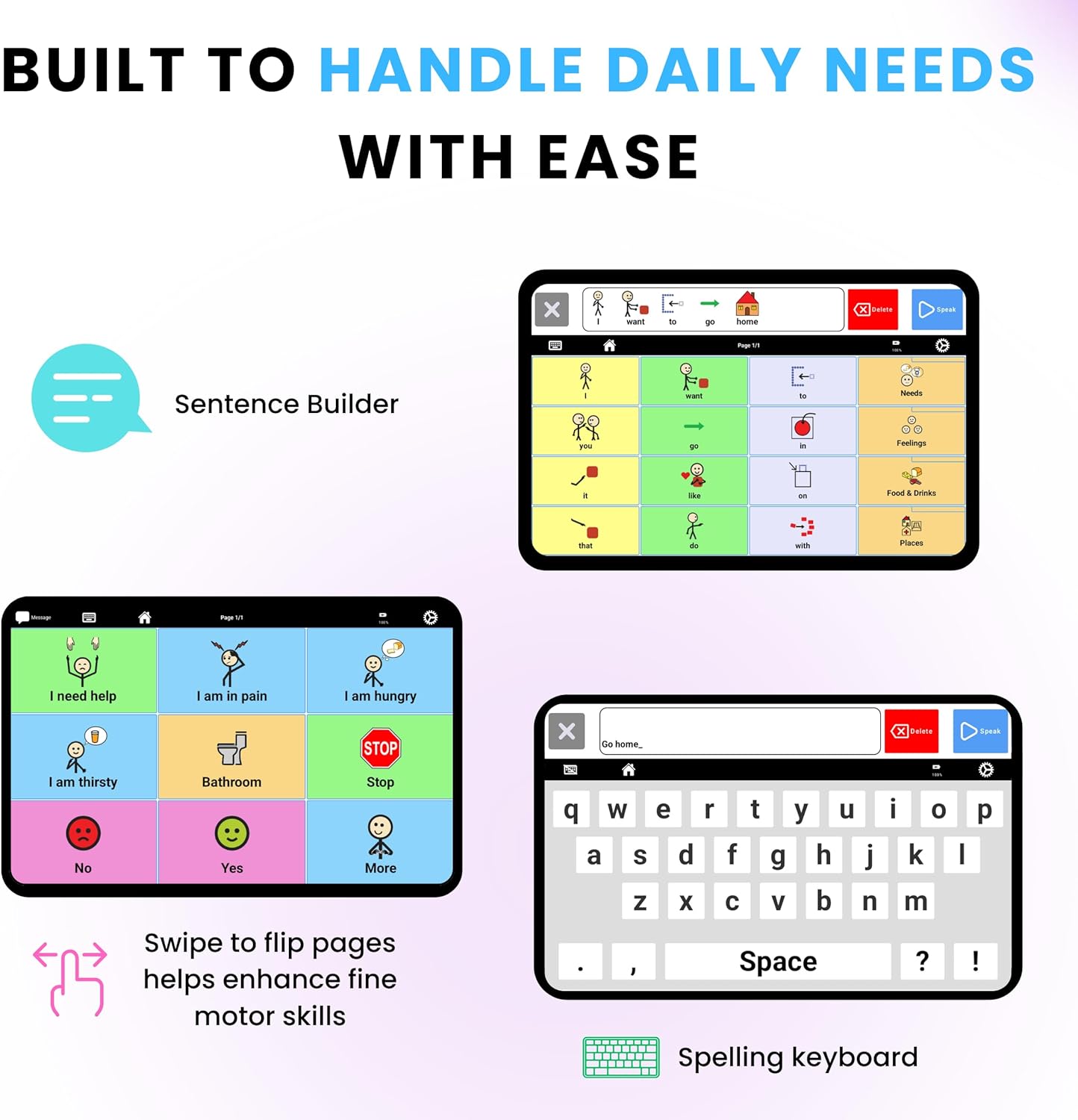 AAC Communication Device for Autism & Nonverbal Speech Support