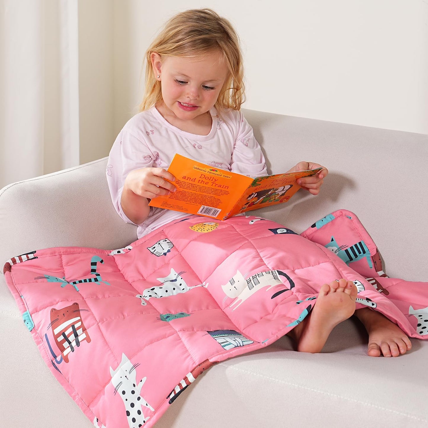 Kivik Weighted Blanket 3lbs, Blue Dinosaur Weighted Blankets, Cute Small Weighted Blankets 3 Pounds, Washable Soft Heavy Blanket Throw for All-Season, 36x48 Inches Blue