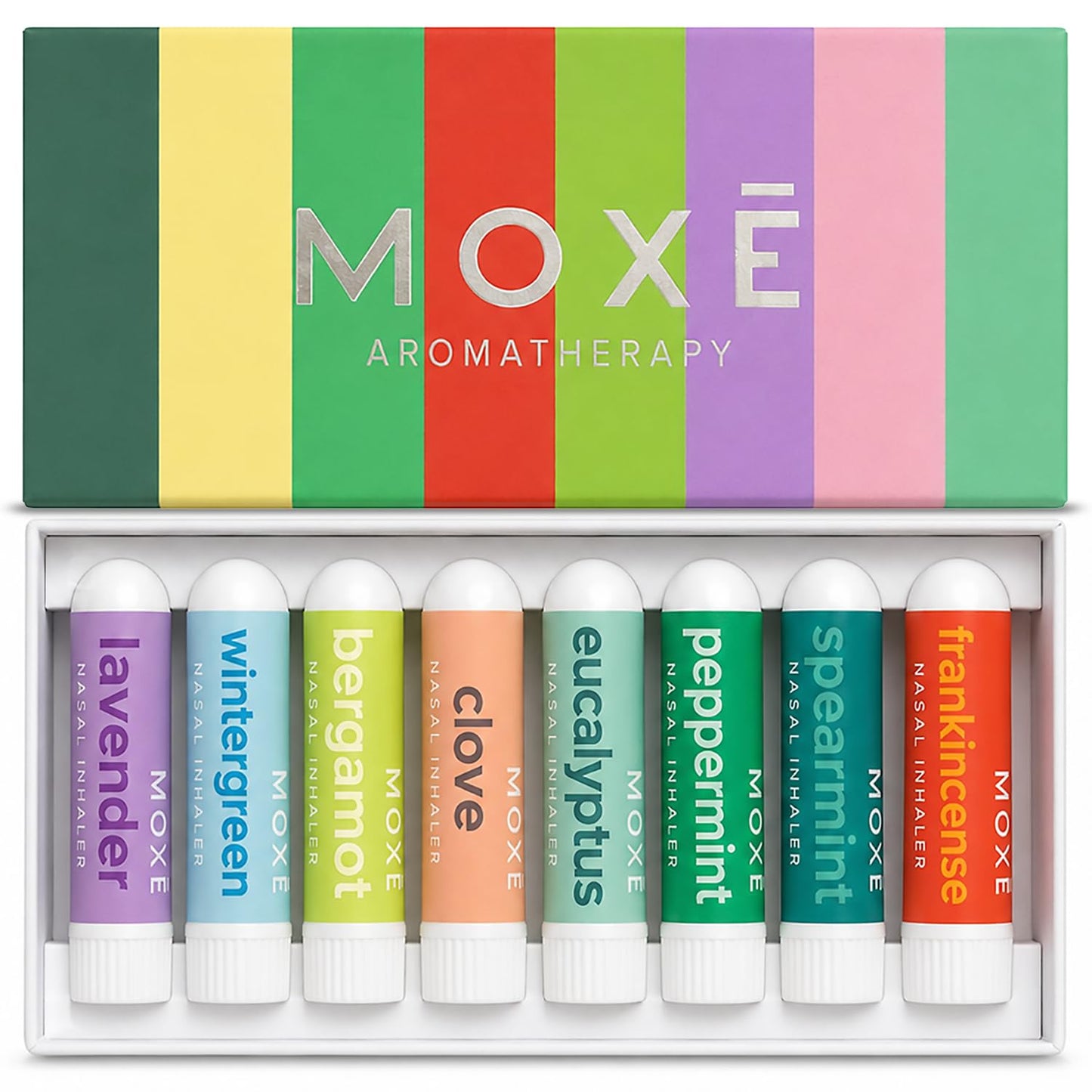 MOXE Lavender Essential Oil Nasal Inhaler, Therapeutic No-Mess Aromatherapy, Relaxation, Naturally Calming, Before Sleep Routine, Uplifts Mood, Pure and Undiluted, Made in USA (1 Pack)