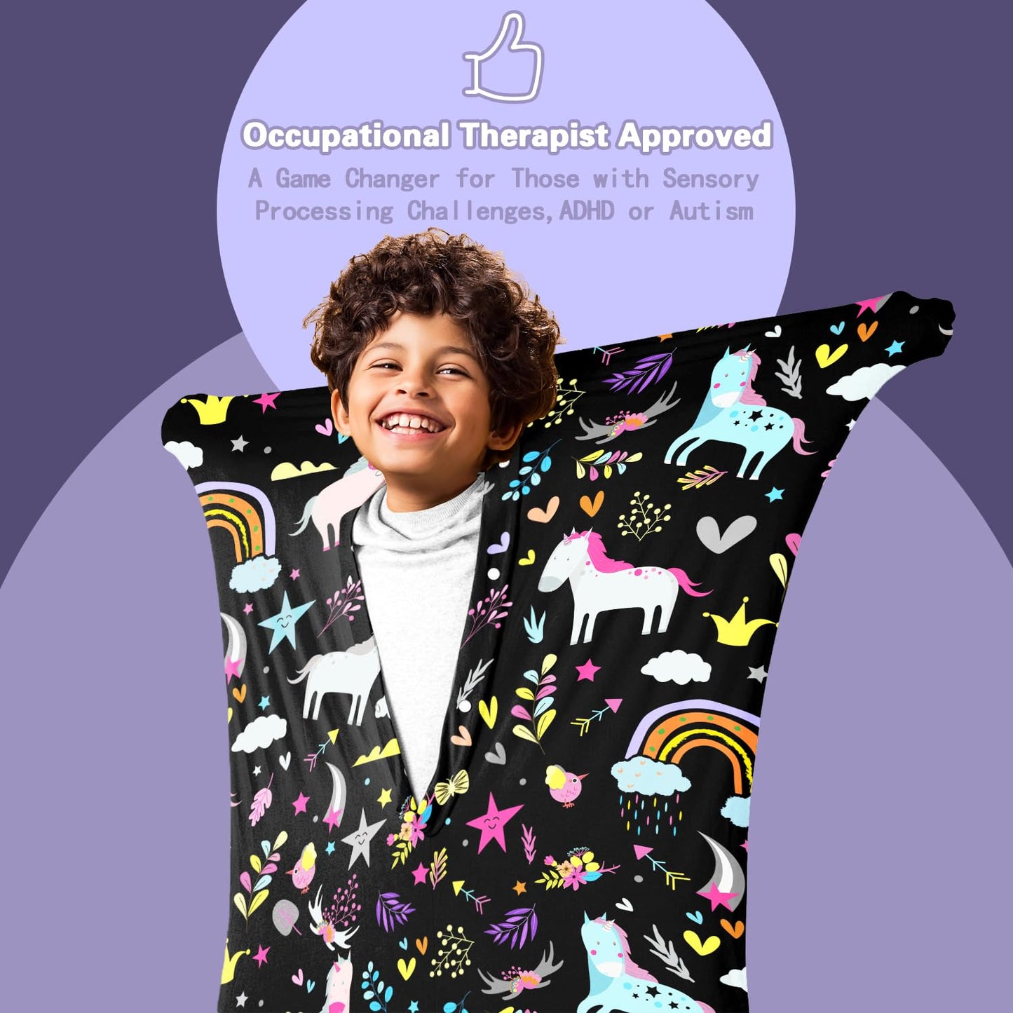 Cute Tiger Autism Movement Stretchy Sensory Body Socks - ADHD and Improve Sensory Processing Sox - Help Children with Autism (Medium)
