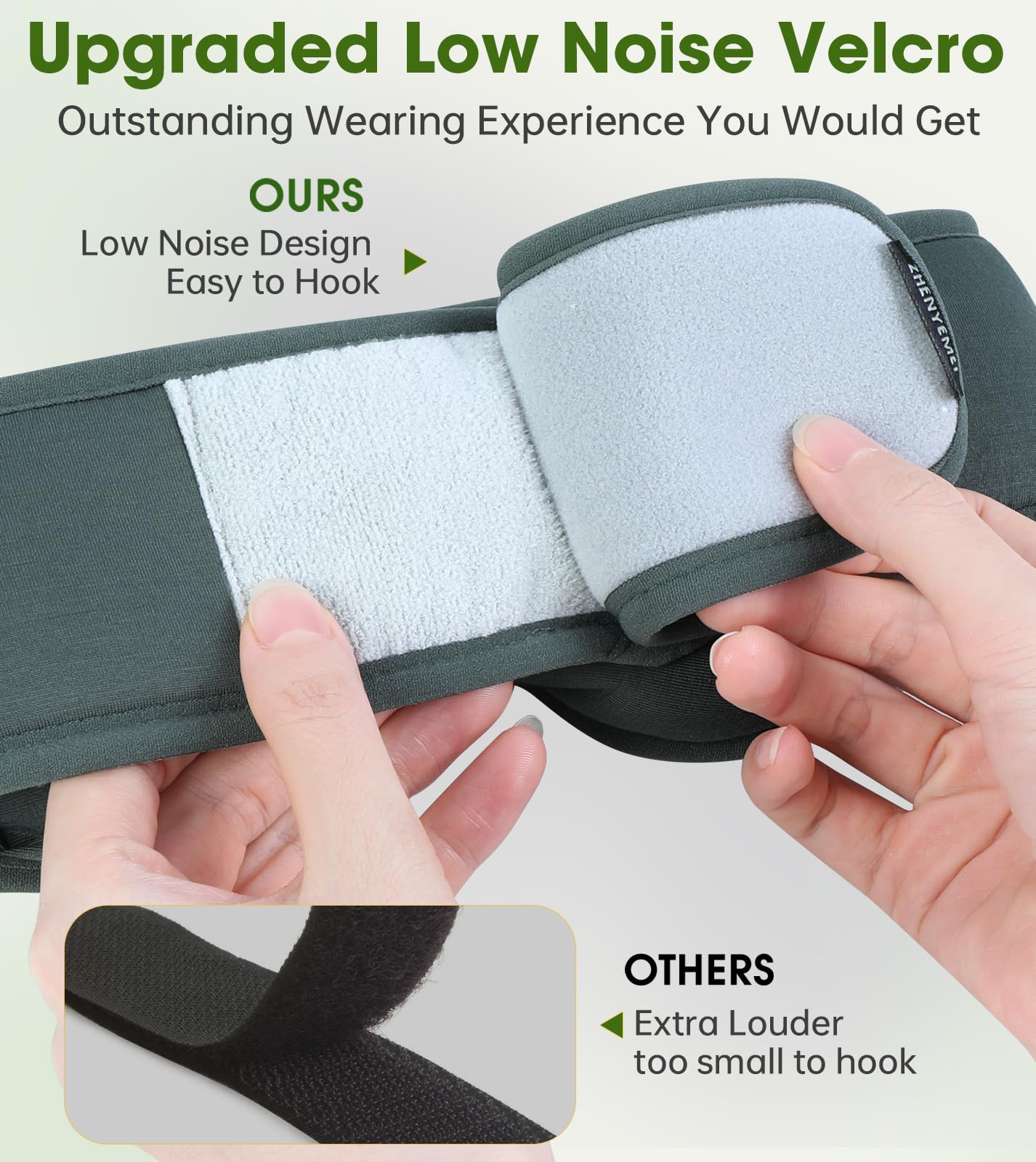 Bamboo Cotton Large Sleep Mask with Bluetooth Wireless Headphones - Blackout Eye Mask for Sleeping 3D Contoured Sleep Eye Cover Headband Ear Plugs Low Noise Hook for Men Women Better Experience (Grey)