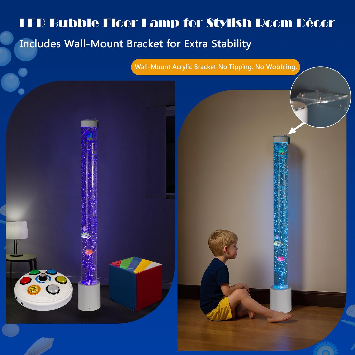 Sensory Bubble Tube Lamp for Autism & Calming Focus