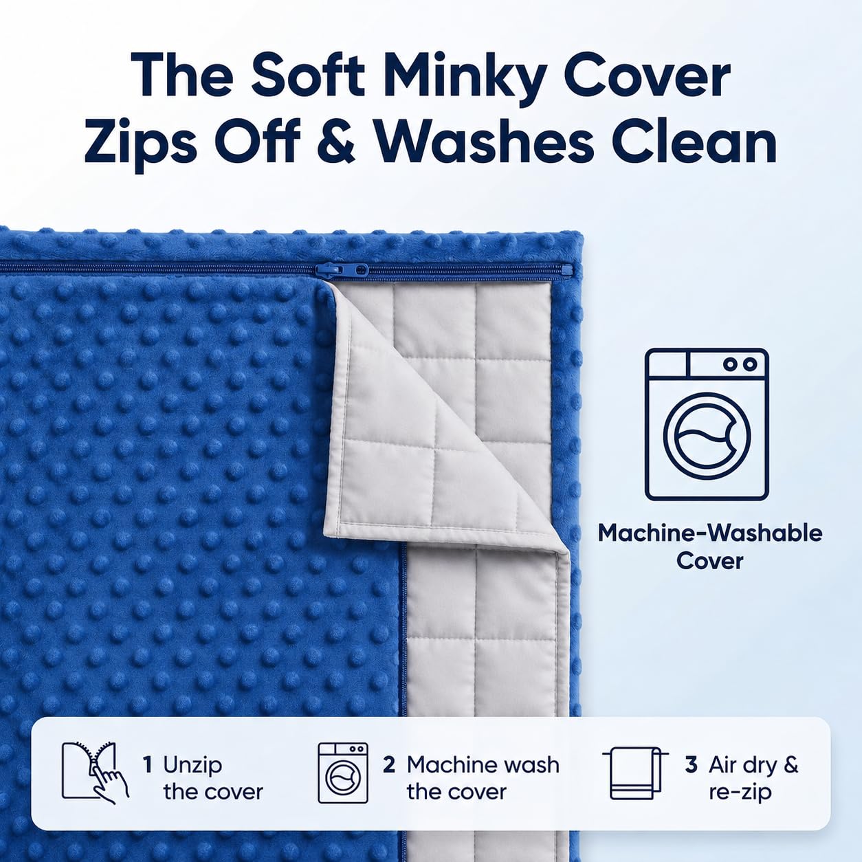hazli Super-Soft Kids Weighted Blanket 5 Pounds - Weighted Blanket for Kids - Easy to Clean, Washable Minky Cover - 36x48 Inches 5lbs Child - Small Heavy Blanket for Girls and Boys