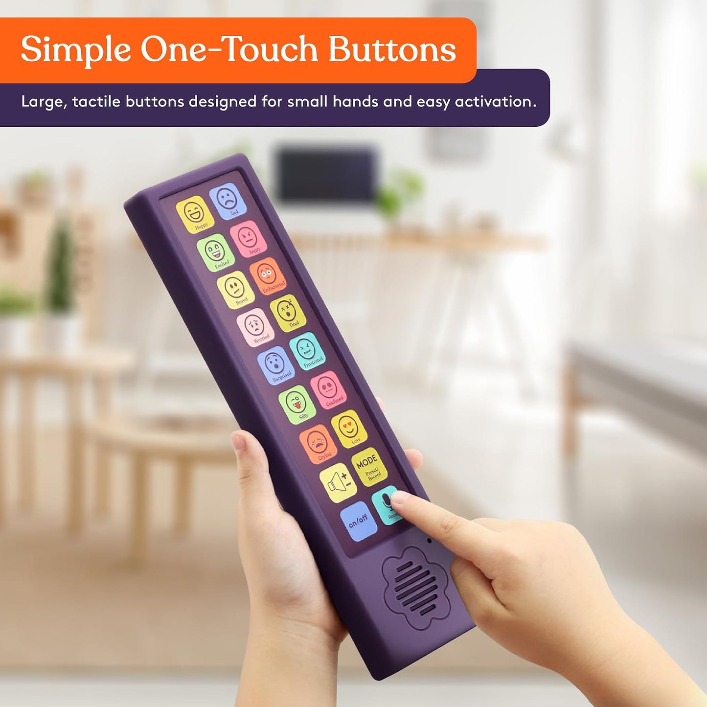 Special Supplies AAC Communication Device for Speech Therapy, Talker Buddy Communication Device for Non Verbal Kids & Adults, Talking Aids for Home or School + Travel Bag (Talker Buddy Emotion)