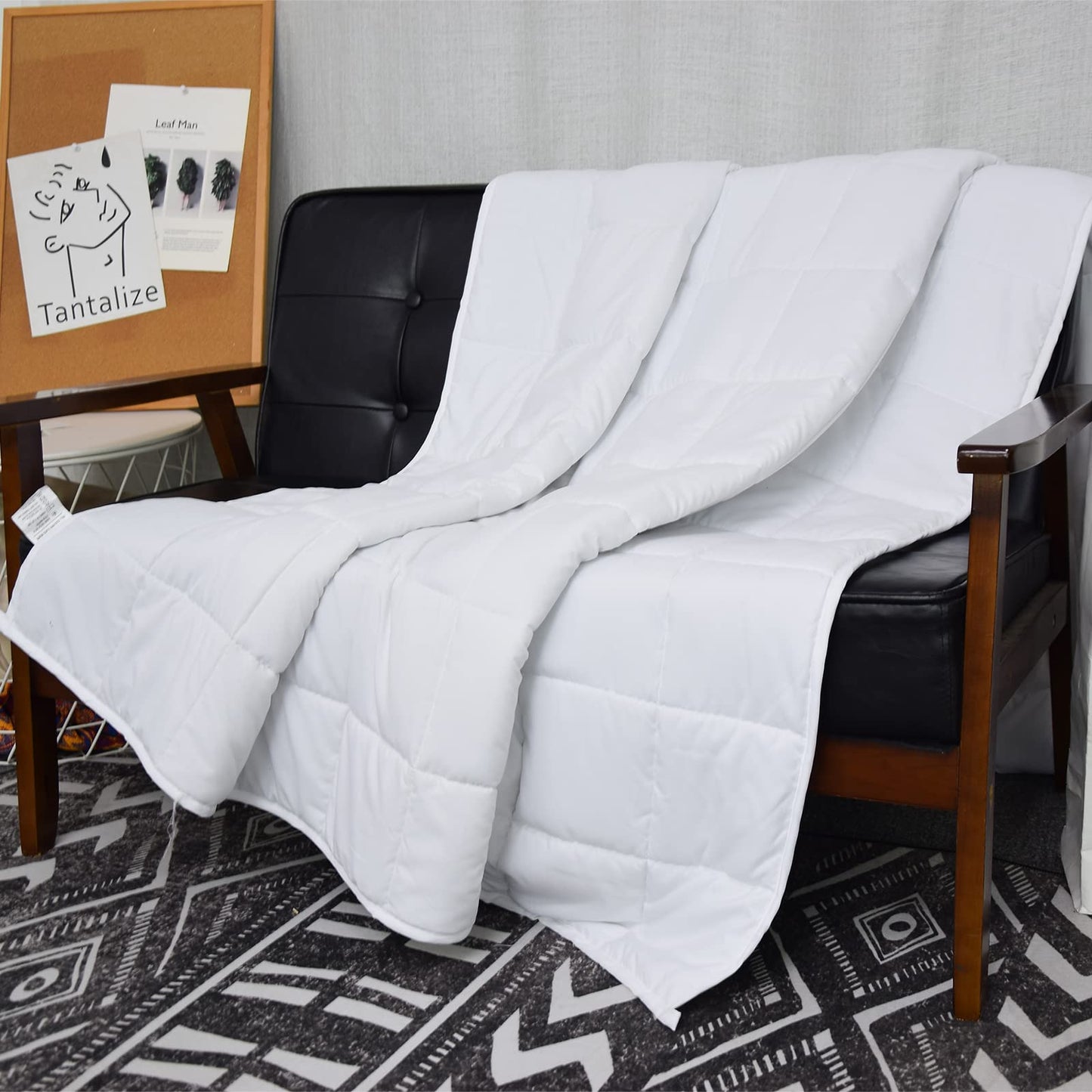 Weighted Blanket 7lbs Twin Size Dark Grey 41"x60" Weighted Blankets Heavy Blanket are Comfortable and Cozy