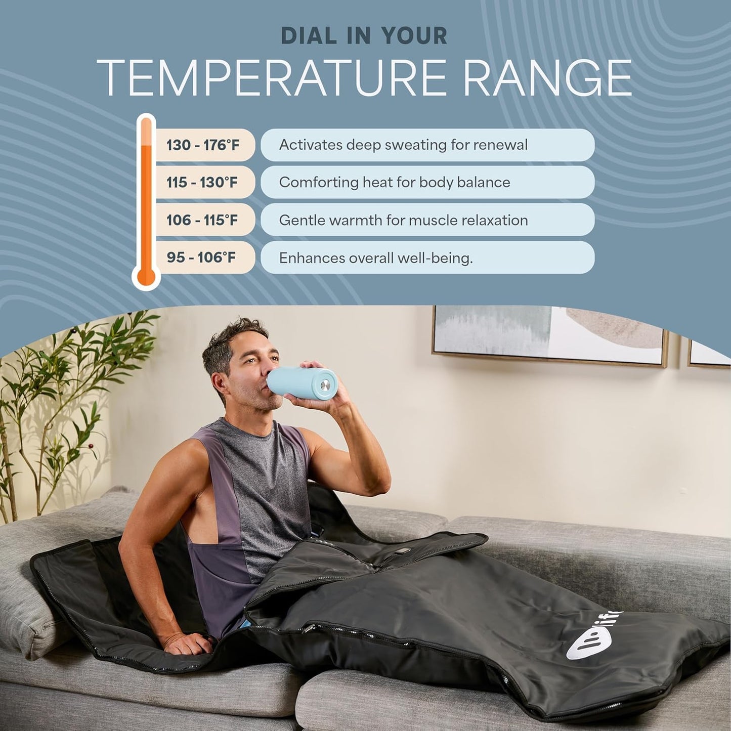 Infrared Sauna Blanket for Relaxation, Recovery & Stress Relief