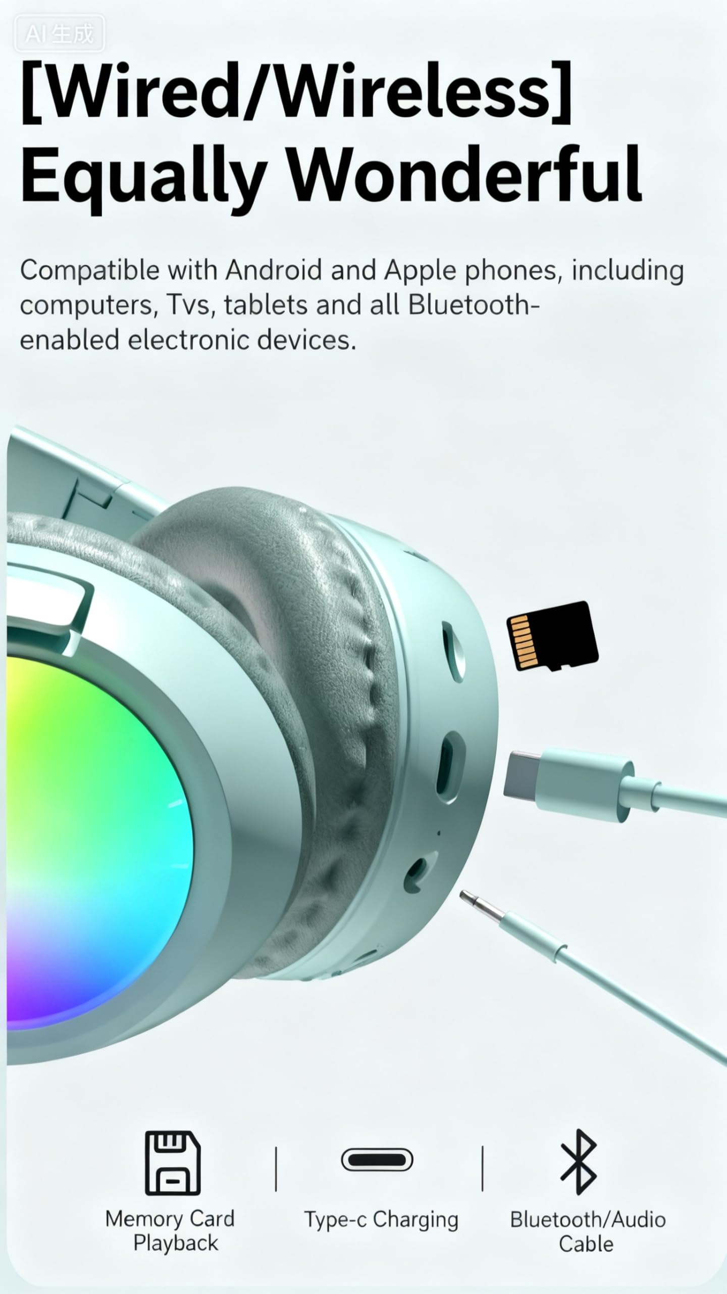 Maine New Model Over-Ear Noise-Cancelling Bluetooth Headphones
