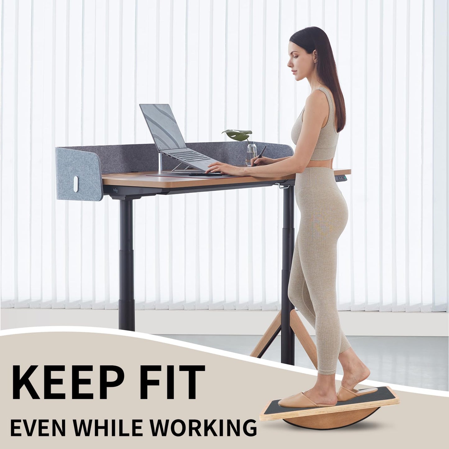 Juoe Balance Board Wobble Board for Adults and Kids - Anti-Slip 350LBS Balance Board for Physical Therapy,Balance Training,Posture Correction,Standing Desk Core Strength Wooden Balance Rocker Board