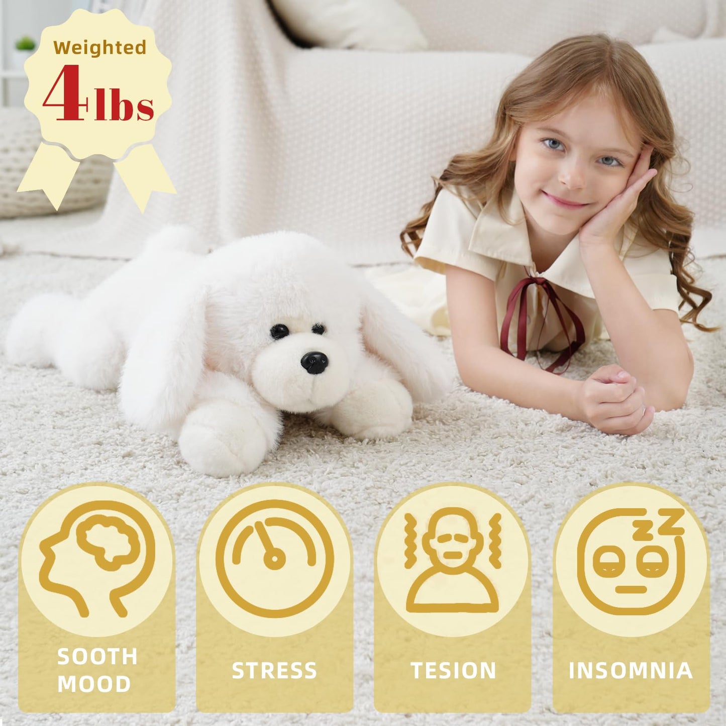 Weighted Sloth Stuffed Animal – 25 Inch, 4 lbs Plush Lying Toy for Kids and Adults – Soft and Cozy Weighted Companion for Bedtime, Gifting, and Everyday Comfort