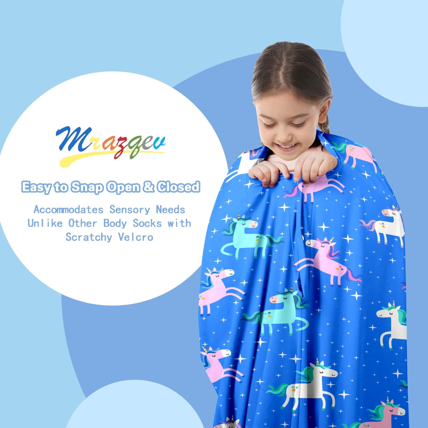 Cute Tiger Autism Movement Stretchy Sensory Body Socks - ADHD and Improve Sensory Processing Sox - Help Children with Autism (Medium)