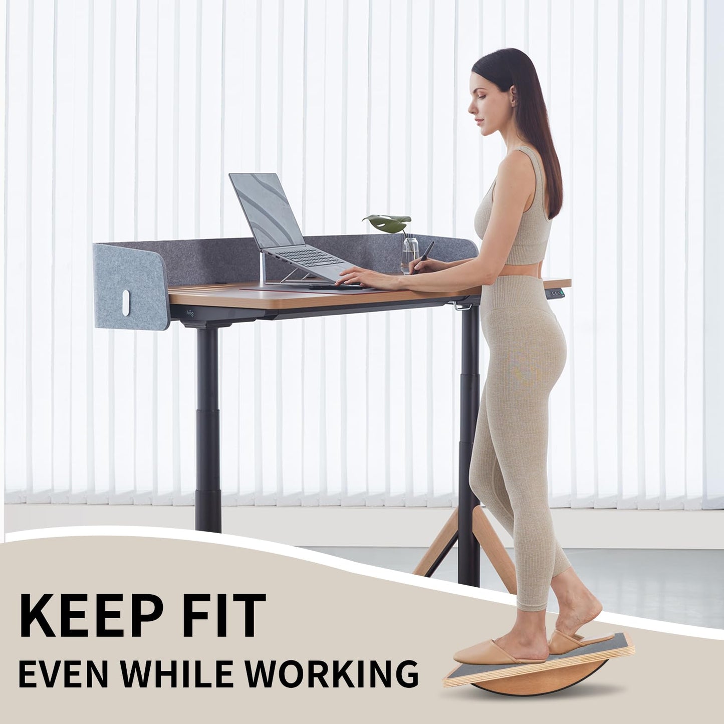 Juoe Balance Board Wobble Board for Adults and Kids - Anti-Slip 350LBS Balance Board for Physical Therapy,Balance Training,Posture Correction,Standing Desk Core Strength Wooden Balance Rocker Board