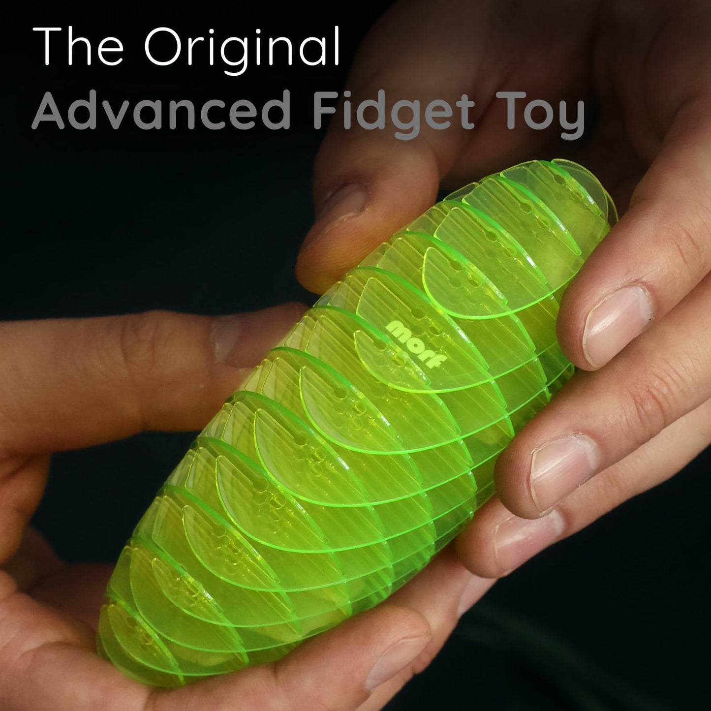 Morf Fidget Worm Toy - Flexible 3D Sensory Slug Figgy Toy for Kids, Teens, and Adults – Stretchy, Quiet, Stress and Anxiety Relief, Focus - For Play, School, Work Gifts, Great For Classroom and Office
