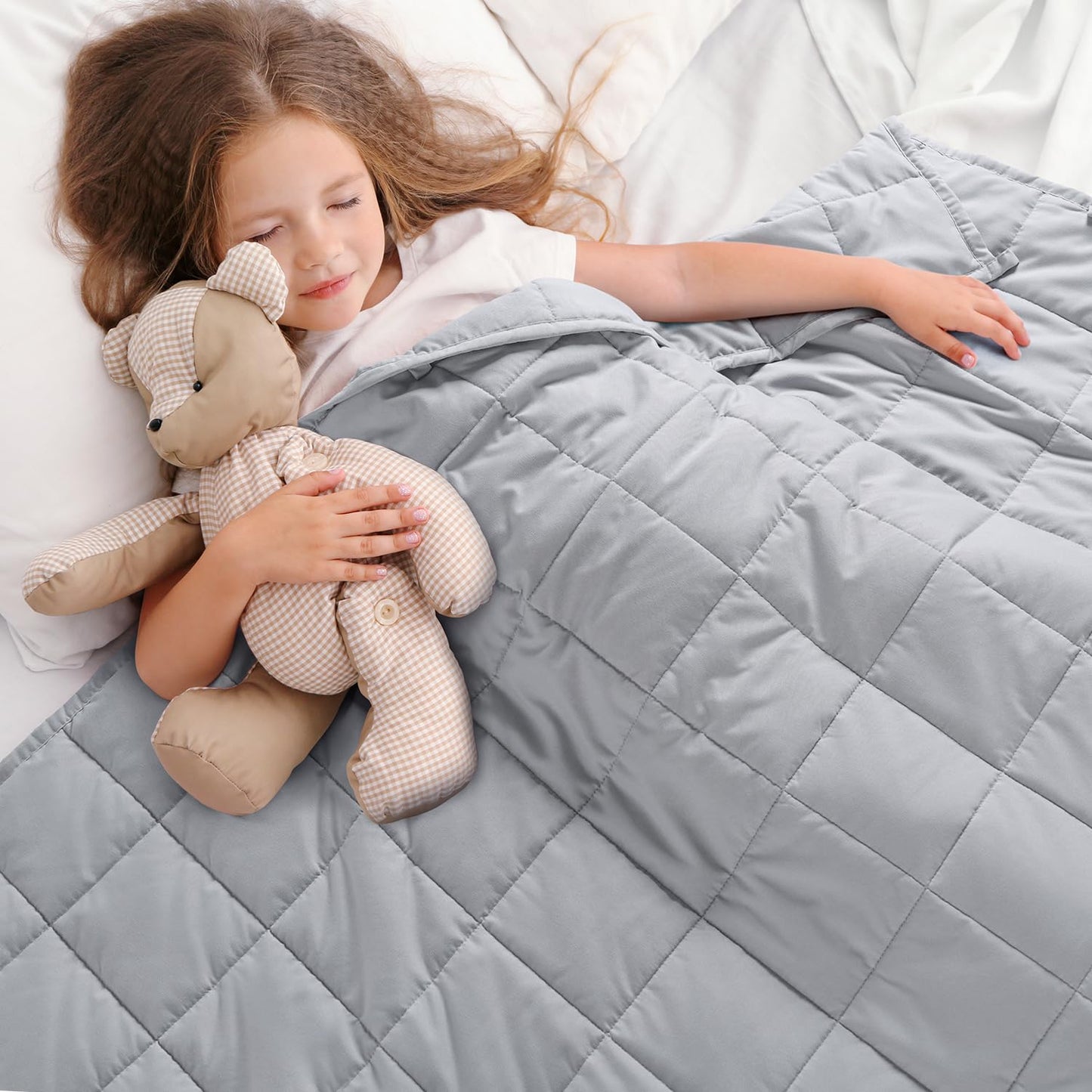 Kivik Weighted Blanket 3lbs, Blue Dinosaur Weighted Blankets, Cute Small Weighted Blankets 3 Pounds, Washable Soft Heavy Blanket Throw for All-Season, 36x48 Inches Blue