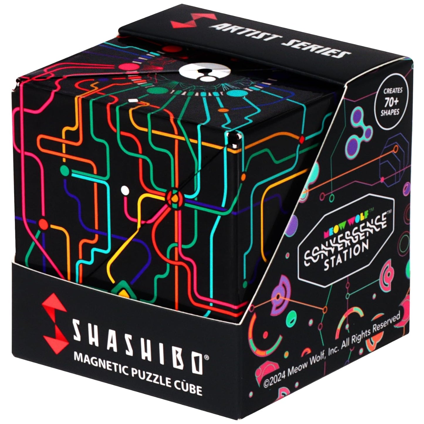 Shashibo Sensory Fidget Toy for Adults & Kids, Stress Relief Fidget Toy for Adults, Teens & Kids, Cool Fidget Toys for Desk, Classroom Must Have, Sensory Shape Shifting Cube, 100+ Possible Shapes
