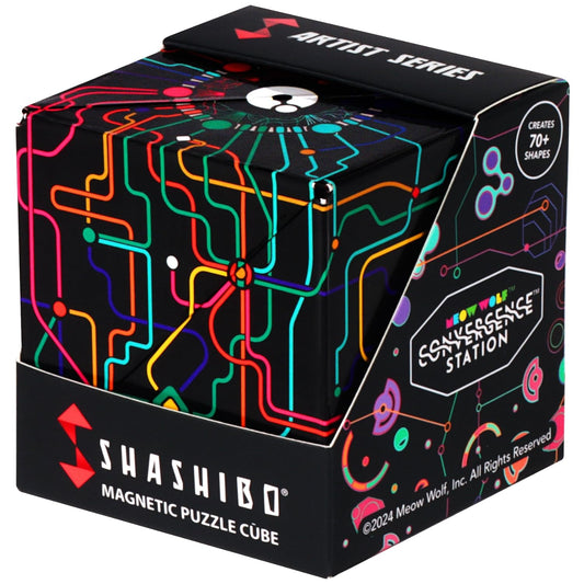 Shashibo Sensory Fidget Toy for Adults & Kids, Stress Relief Fidget Toy for Adults, Teens & Kids, Cool Fidget Toys for Desk, Classroom Must Have, Sensory Shape Shifting Cube, 100+ Possible Shapes