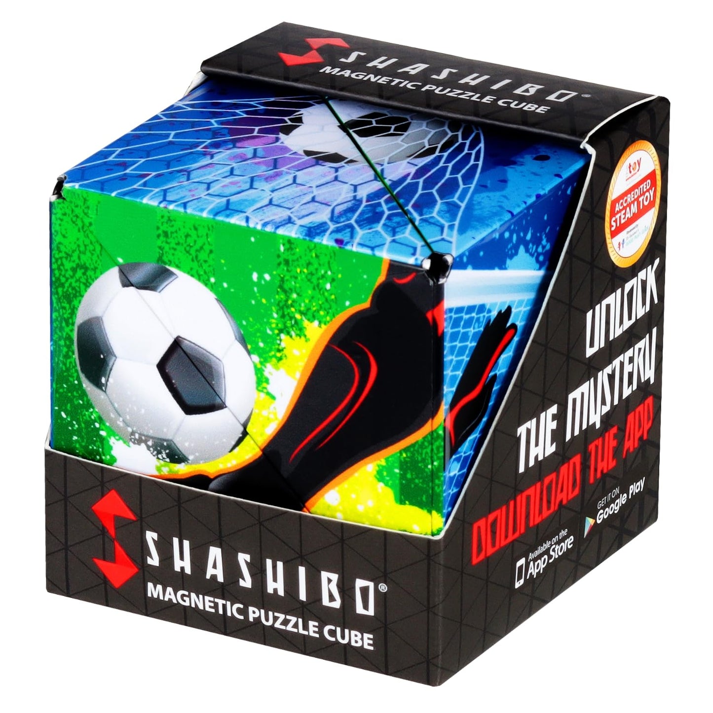 Shashibo Sensory Fidget Toy for Adults & Kids, Stress Relief Fidget Toy for Adults, Teens & Kids, Cool Fidget Toys for Desk, Classroom Must Have, Sensory Shape Shifting Cube, 100+ Possible Shapes