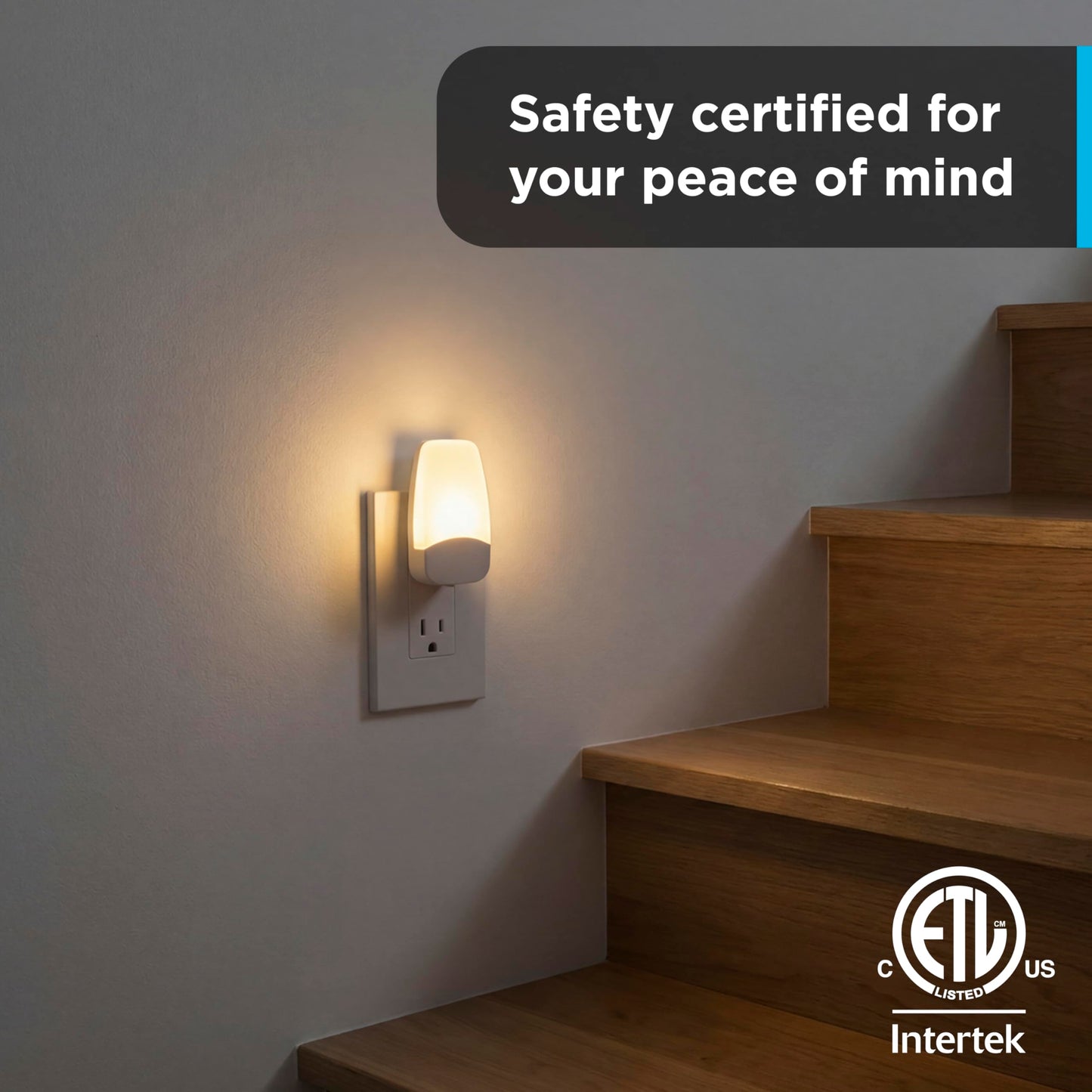 GE Sleeplite Night Lights Plug Into Wall, Dusk to Dawn Sensor, Ambient Lighting, Sleep Aid, Bathroom Décor, LED Lights for Bedroom, Apartment Essentials, Smart Home,76135, Amber, 2 Pack