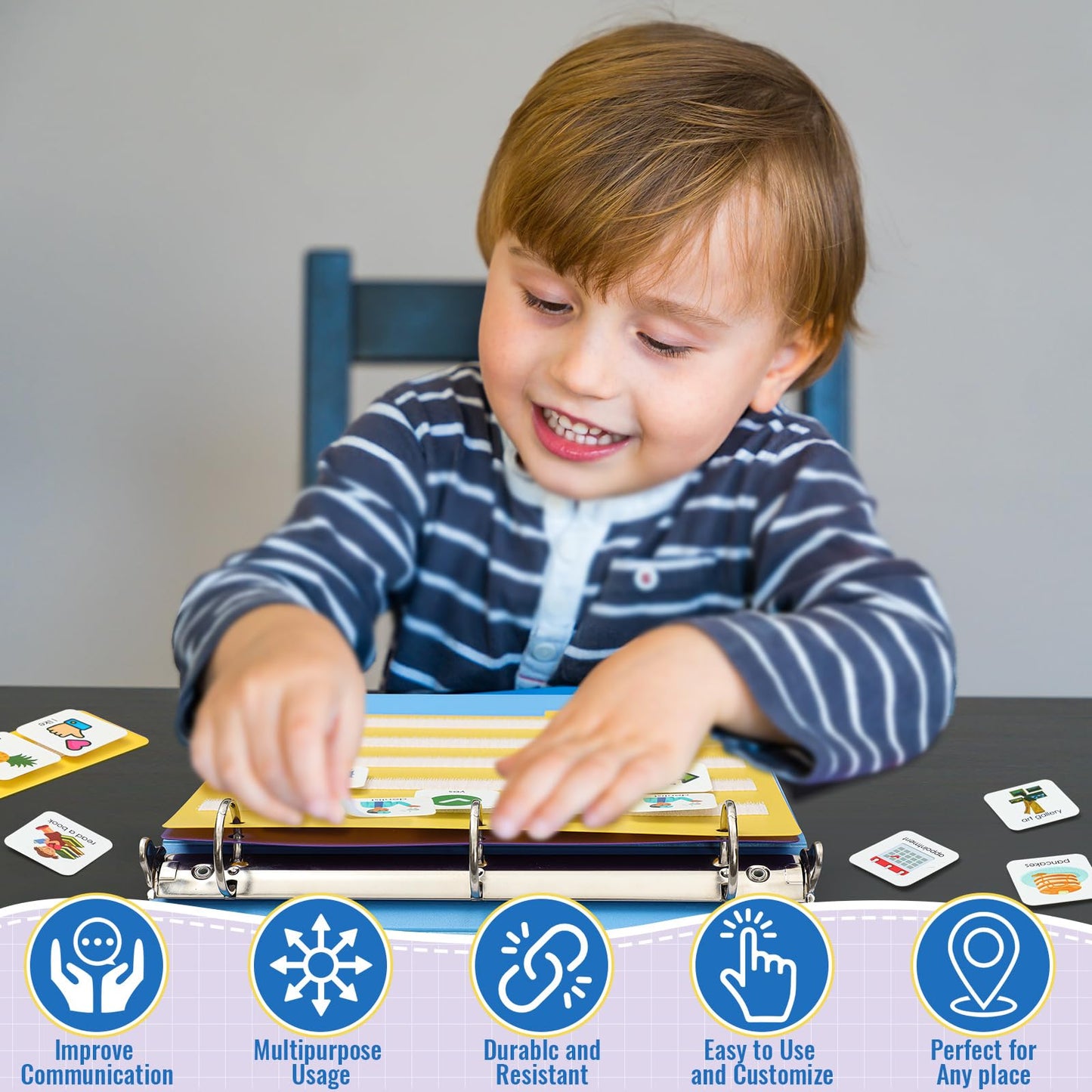 Visual Schedule & Communication Cards for Autism (Nonverbal Support)