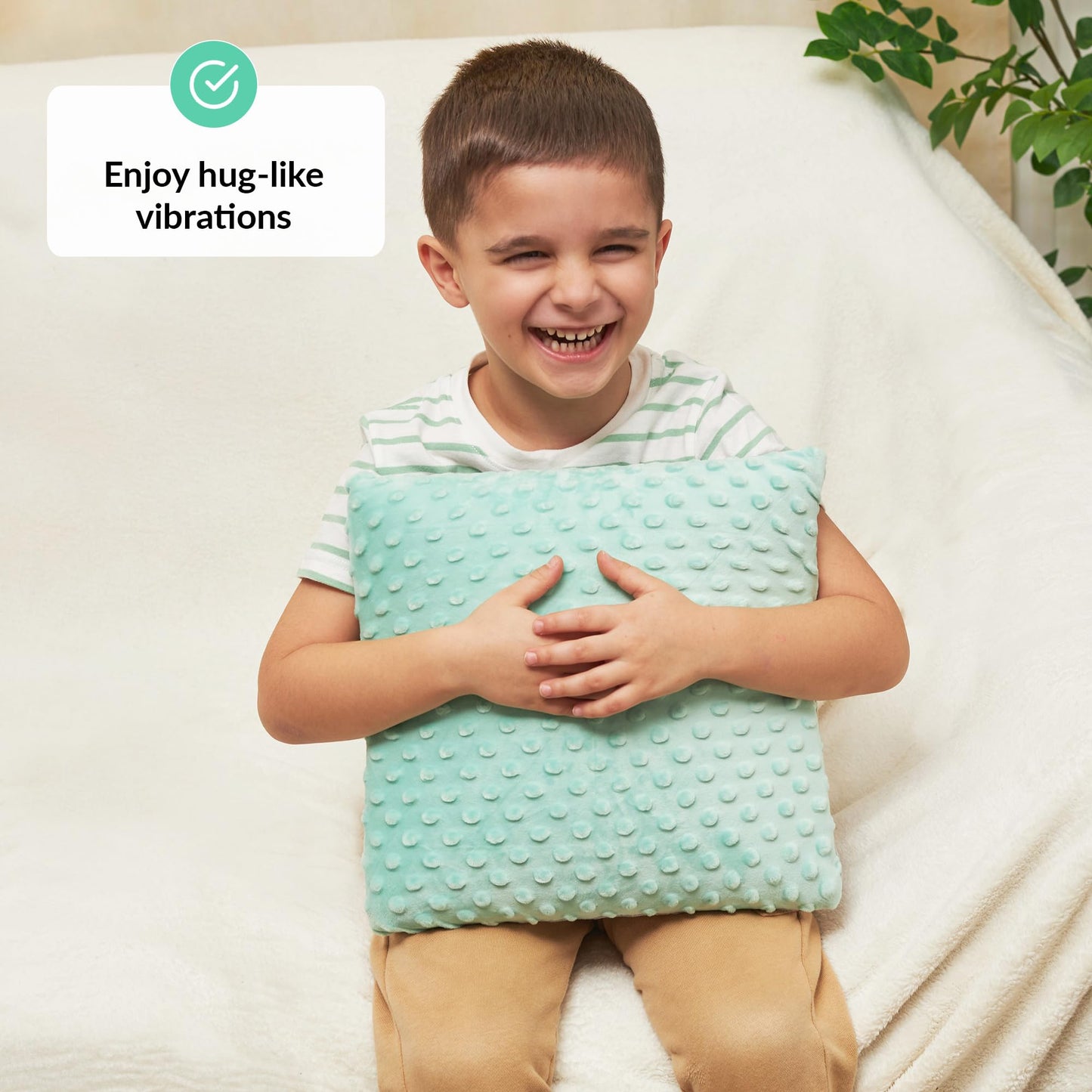 ODOXIA Vibrating Pillow for Autistic Kids | Sensory Pillow for Kids & Adults | Relaxing, Huggable Feeling | Sensory Vibration | Vibrating Items for Autism | 2 AA Batteries Required