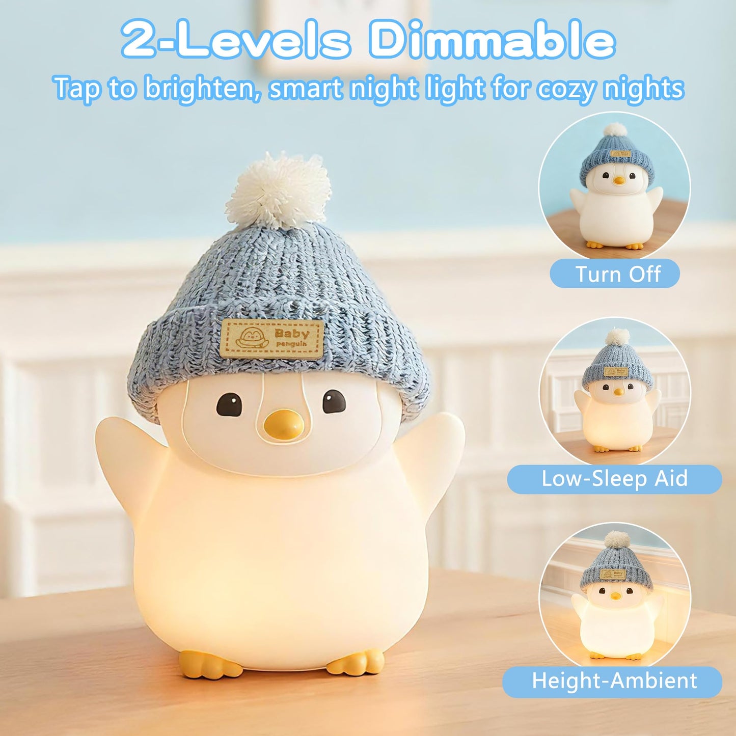 FAMIDUO Capybara Night Light for Kids,Safe Squishy Silicone Nursery Light with Timer,Dimmable & Rechargeable Touch Bedside Lamp, Cute Capybara Gifts for Boys Girls Toddlers, Baby & Kids Room Decor