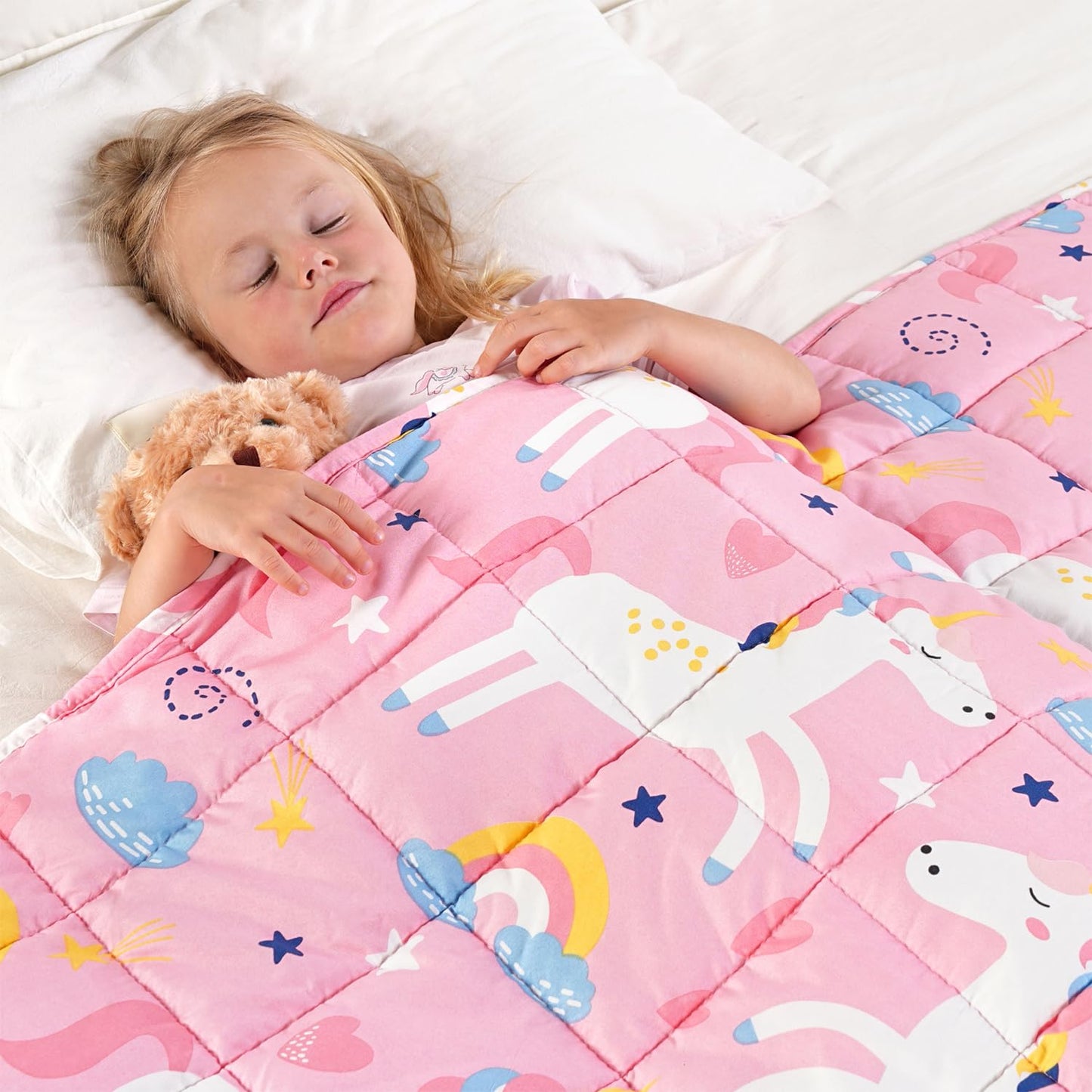 Kivik Weighted Blanket 3lbs, Blue Dinosaur Weighted Blankets, Cute Small Weighted Blankets 3 Pounds, Washable Soft Heavy Blanket Throw for All-Season, 36x48 Inches Blue