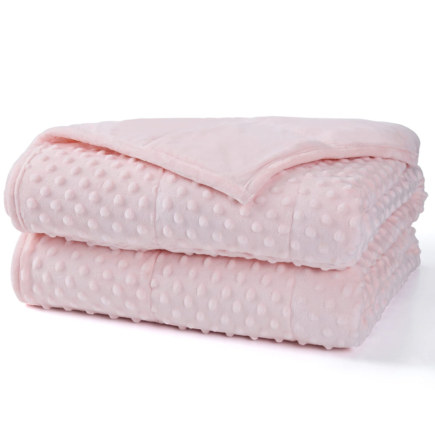 Alomidds Weighted Blanket, Luxury Velvet Weighted Blankets for Kids,Warm and Breathable Soft and Comfort Minky, Cute Heavy Blanket with Premium Glass Beads (41"x60" 7LBS, Purple)