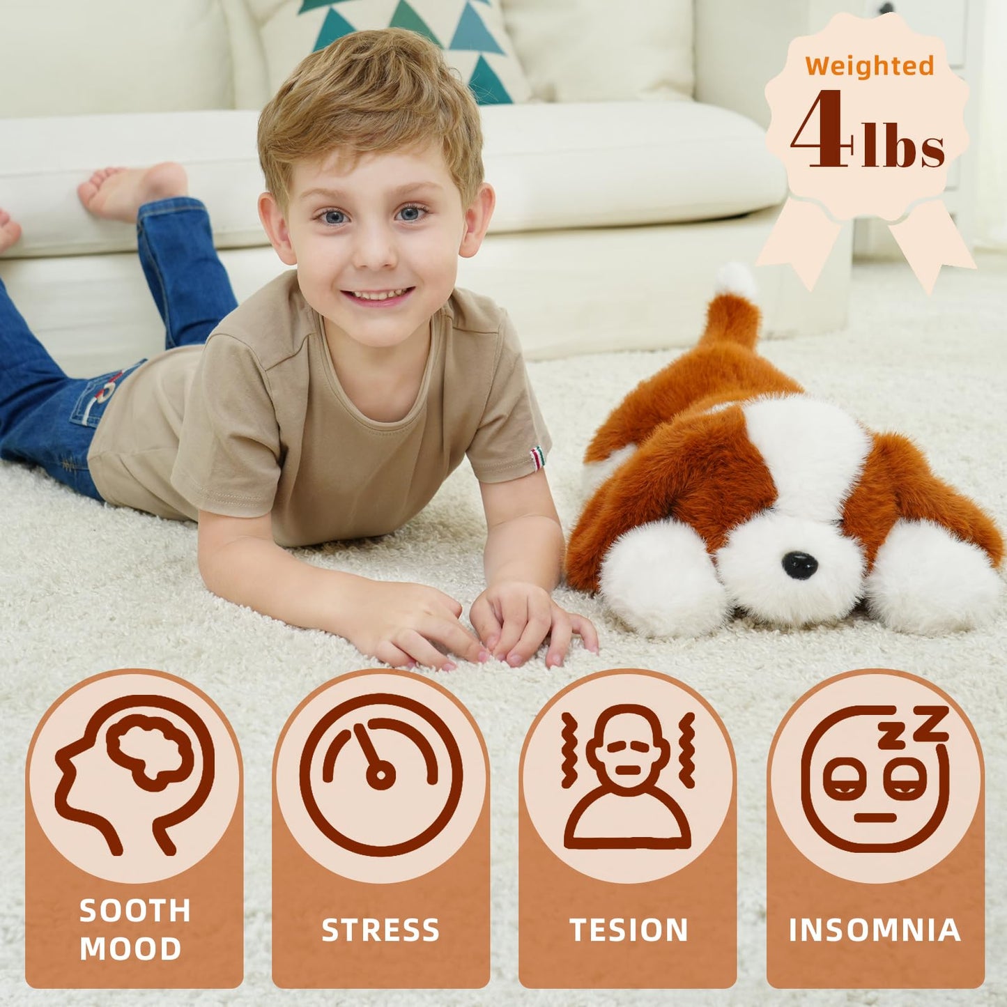Weighted Sloth Stuffed Animal – 25 Inch, 4 lbs Plush Lying Toy for Kids and Adults – Soft and Cozy Weighted Companion for Bedtime, Gifting, and Everyday Comfort