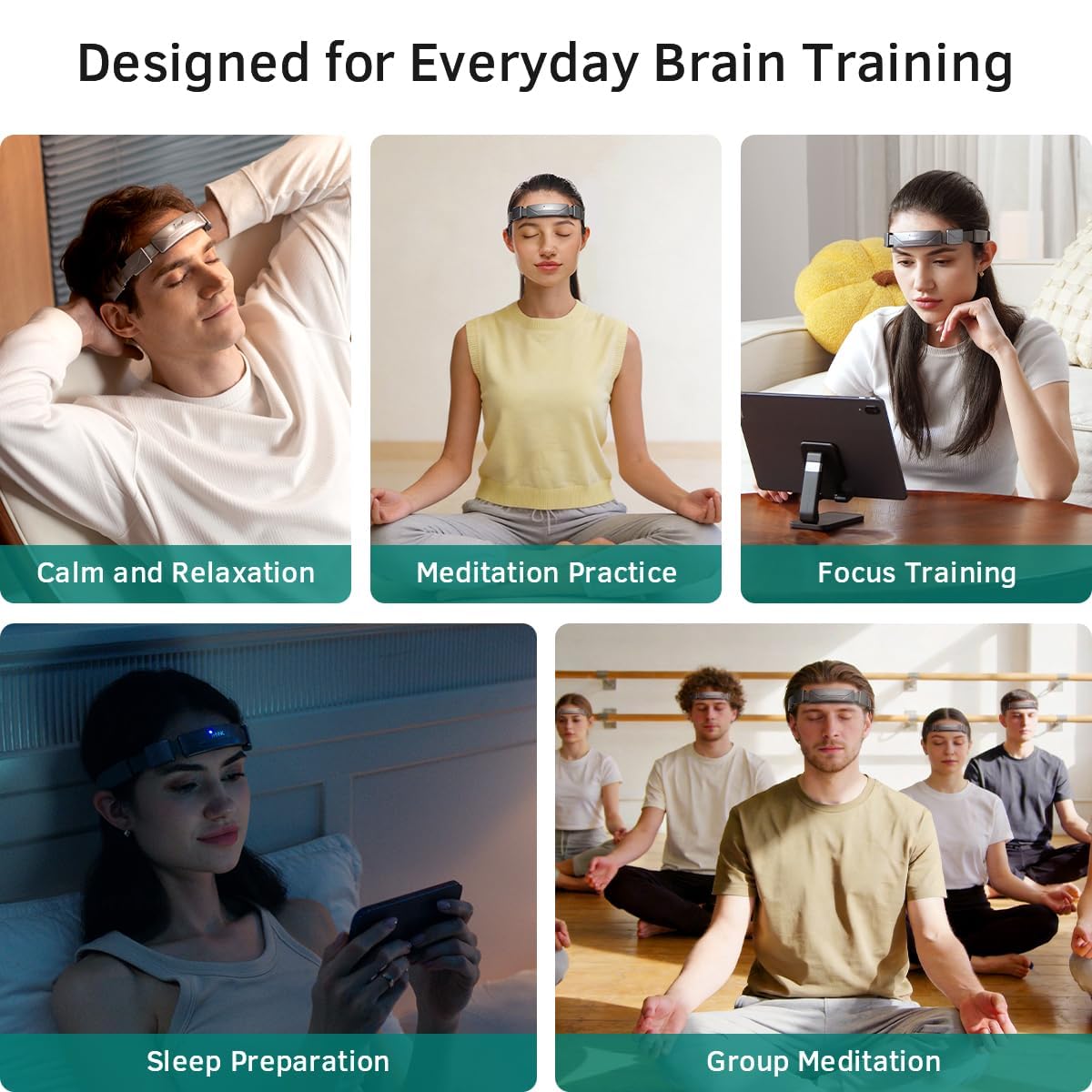 Neurofeedback Headband for Focus, Calm & Brain Training