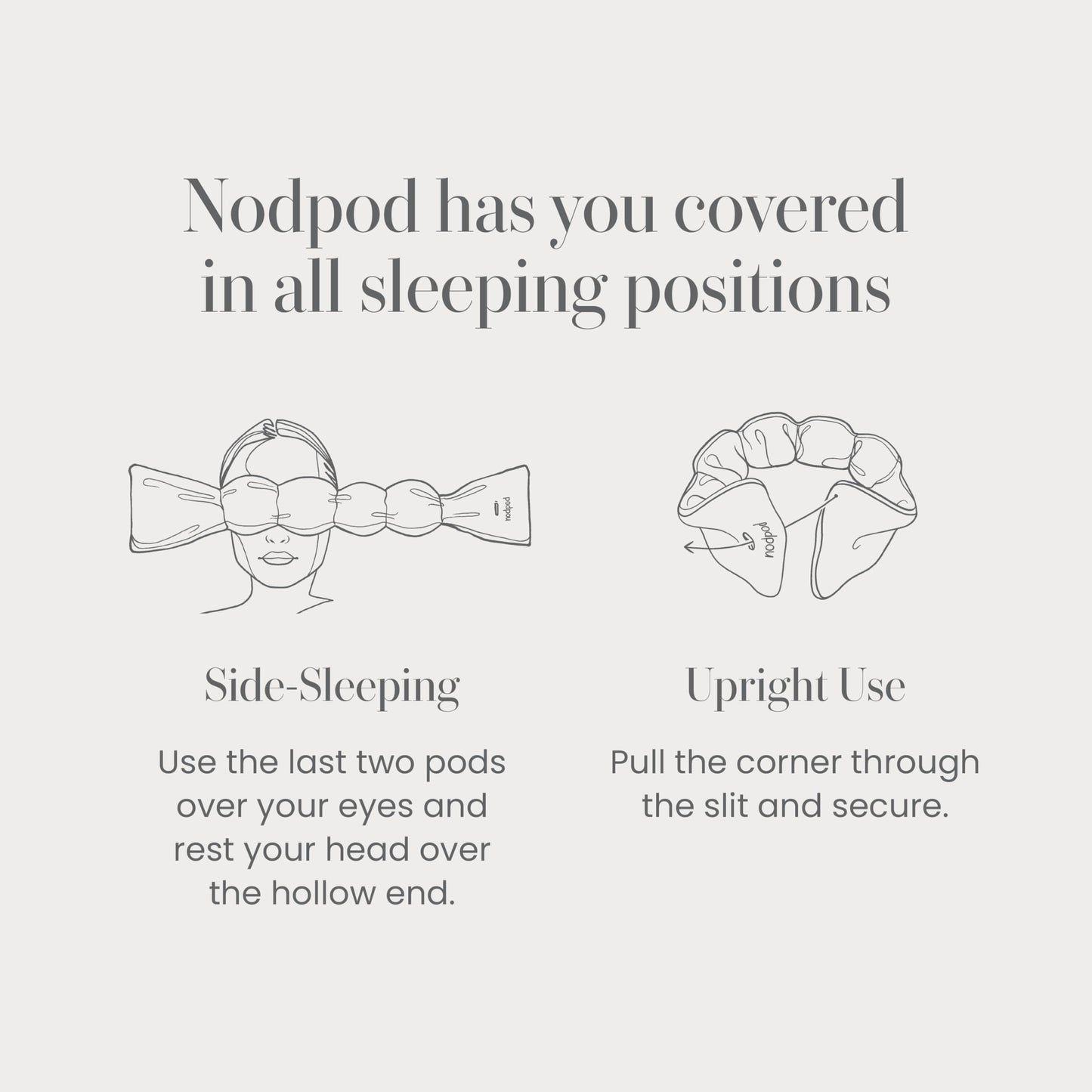 Nodpod Gentle Pressure Sleep Mask | Patented Light Blocking Design for Sleeping, Traveling & Relaxation - Sage