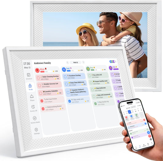10.1" Smart Chore Chart & Visual Schedule for Kids - Digital Daily Routine Board, Neurodivergent Friendly Gamified Planner display, App Syncs w/ Google Calendar, No Subscription (Classic Routine Edition)