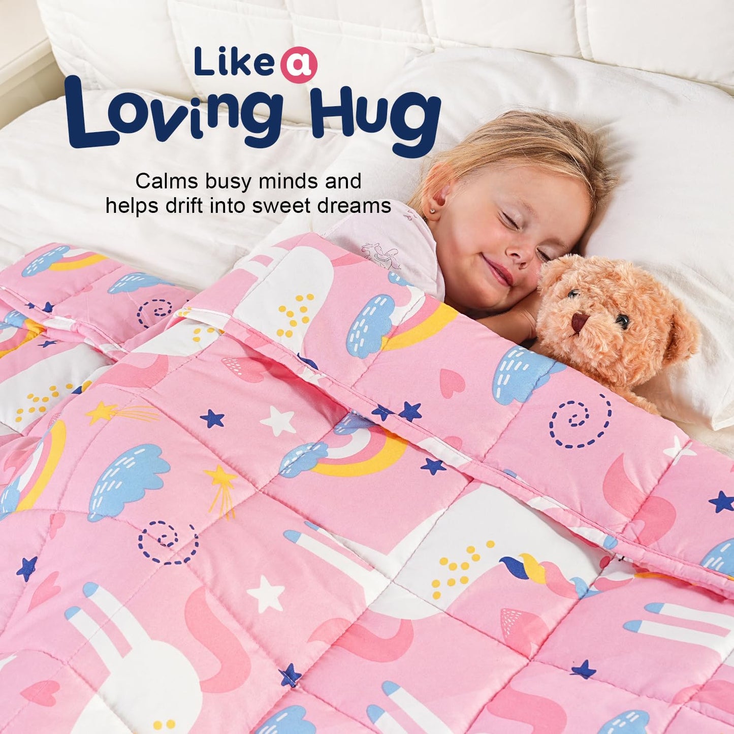 Kivik Weighted Blanket 3lbs, Blue Dinosaur Weighted Blankets, Cute Small Weighted Blankets 3 Pounds, Washable Soft Heavy Blanket Throw for All-Season, 36x48 Inches Blue