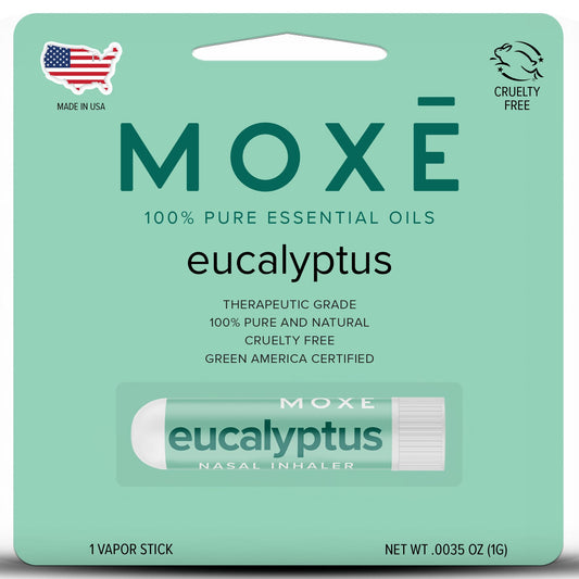 MOXE Lavender Essential Oil Nasal Inhaler, Therapeutic No-Mess Aromatherapy, Relaxation, Naturally Calming, Before Sleep Routine, Uplifts Mood, Pure and Undiluted, Made in USA (1 Pack)